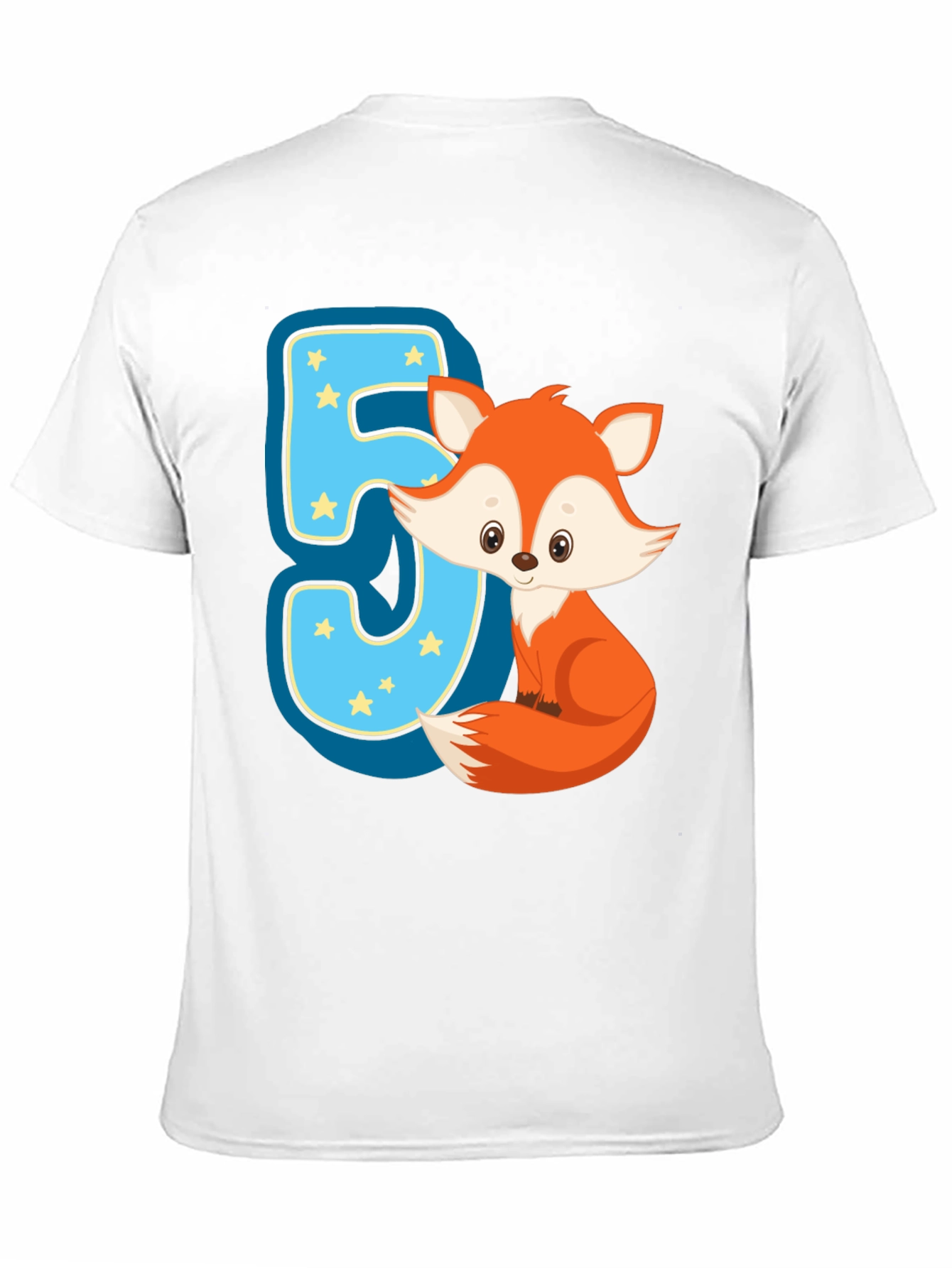 Black Fox 5th Birthday T-Shirt view 11