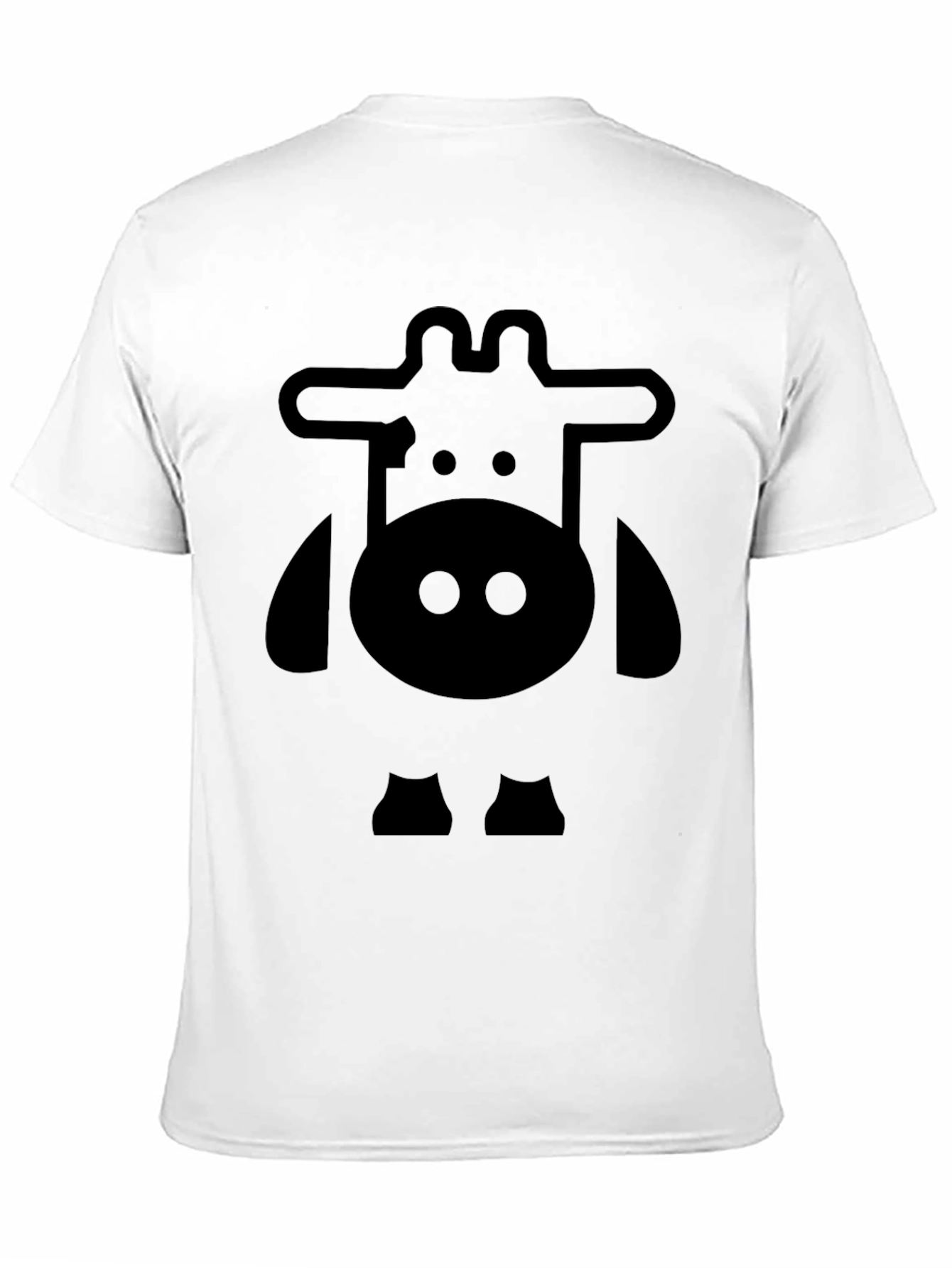 Black Cartoon Cow Graphic Tee - Black view 11