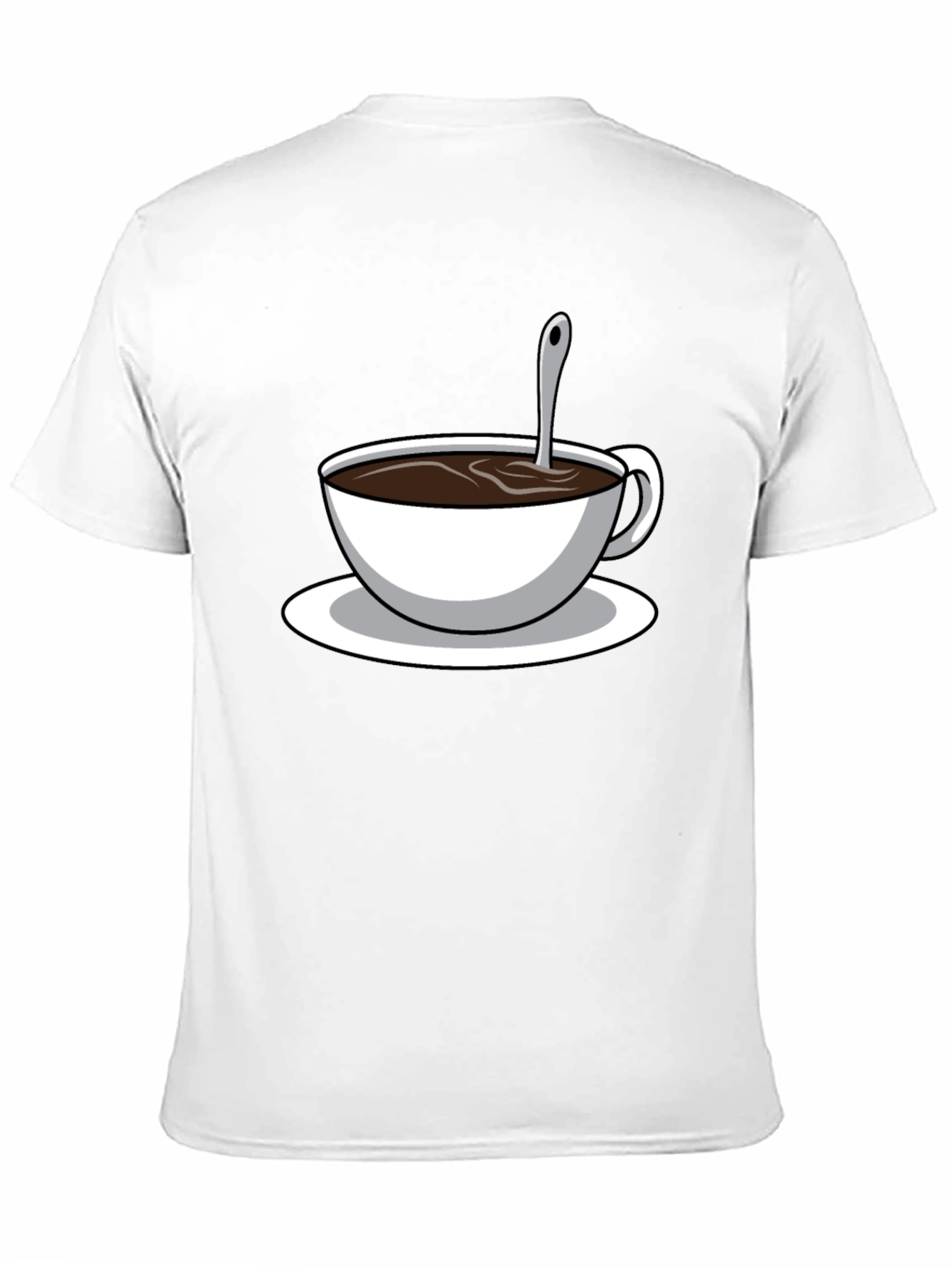 Black Coffee Cup Graphic T-Shirt - Black Cotton Blend view 11