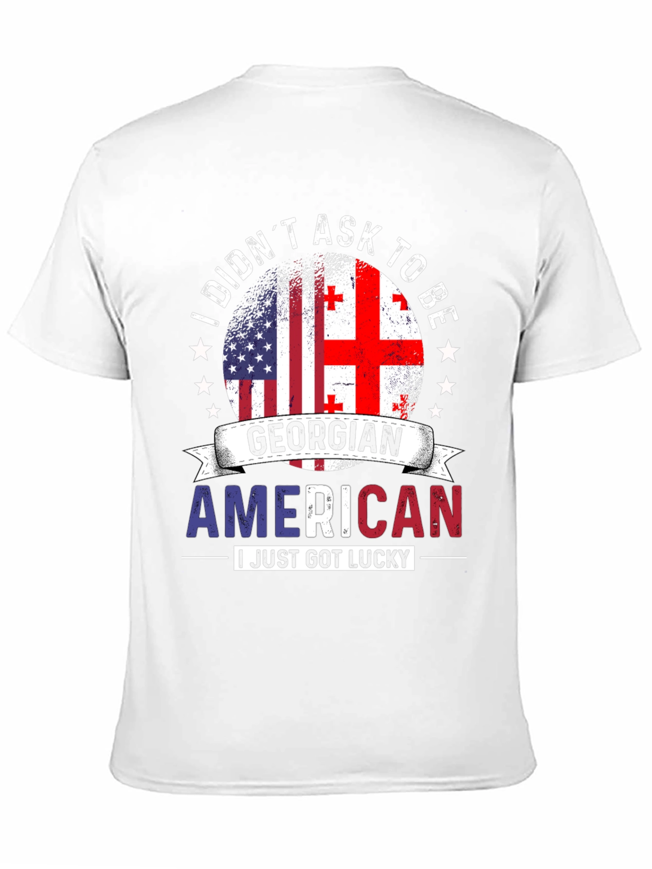 Georgian American Flag T-Shirt - 11