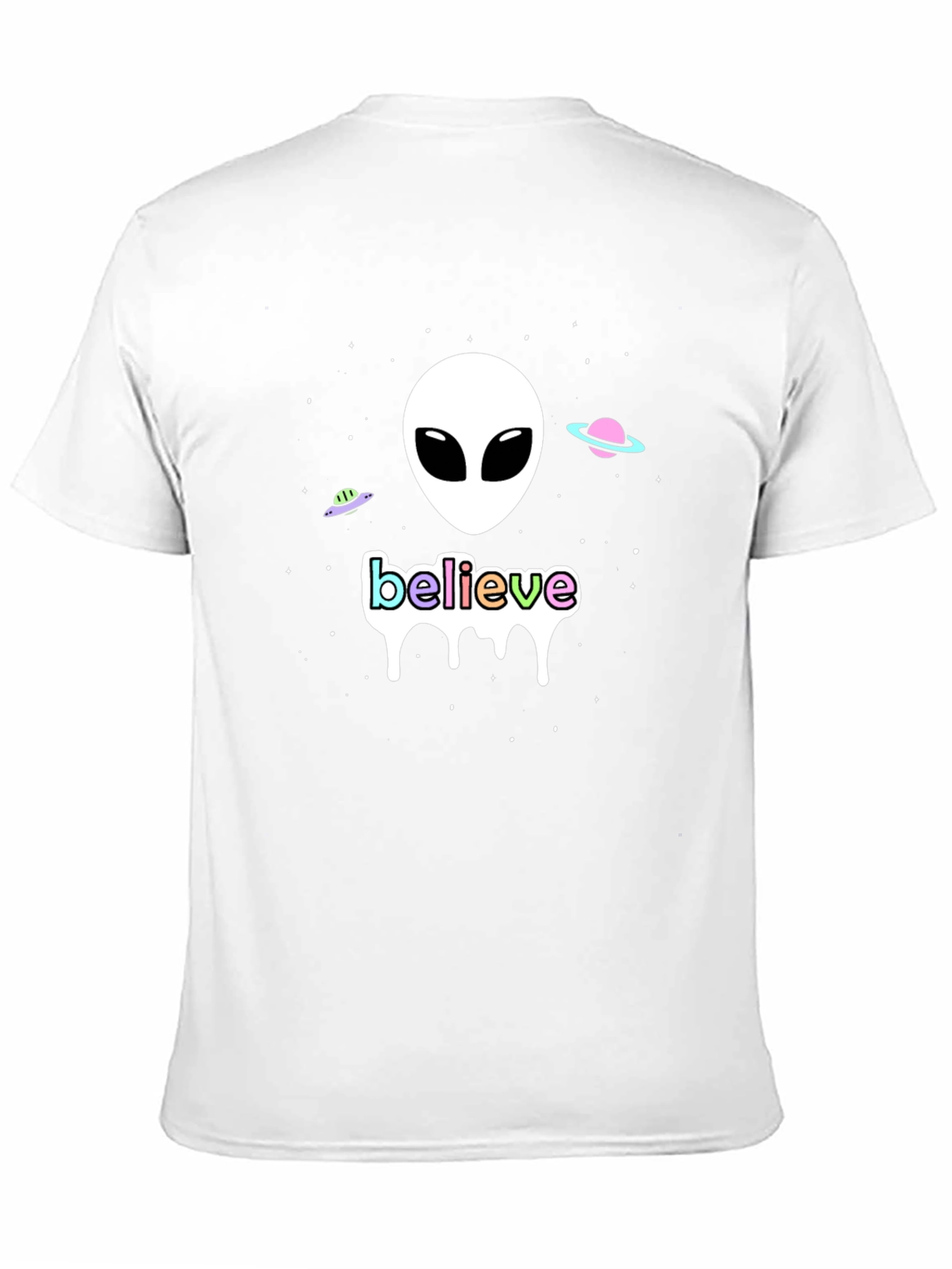 Black Believe Alien Graphic Tee - Men's Black T-Shirt view 11