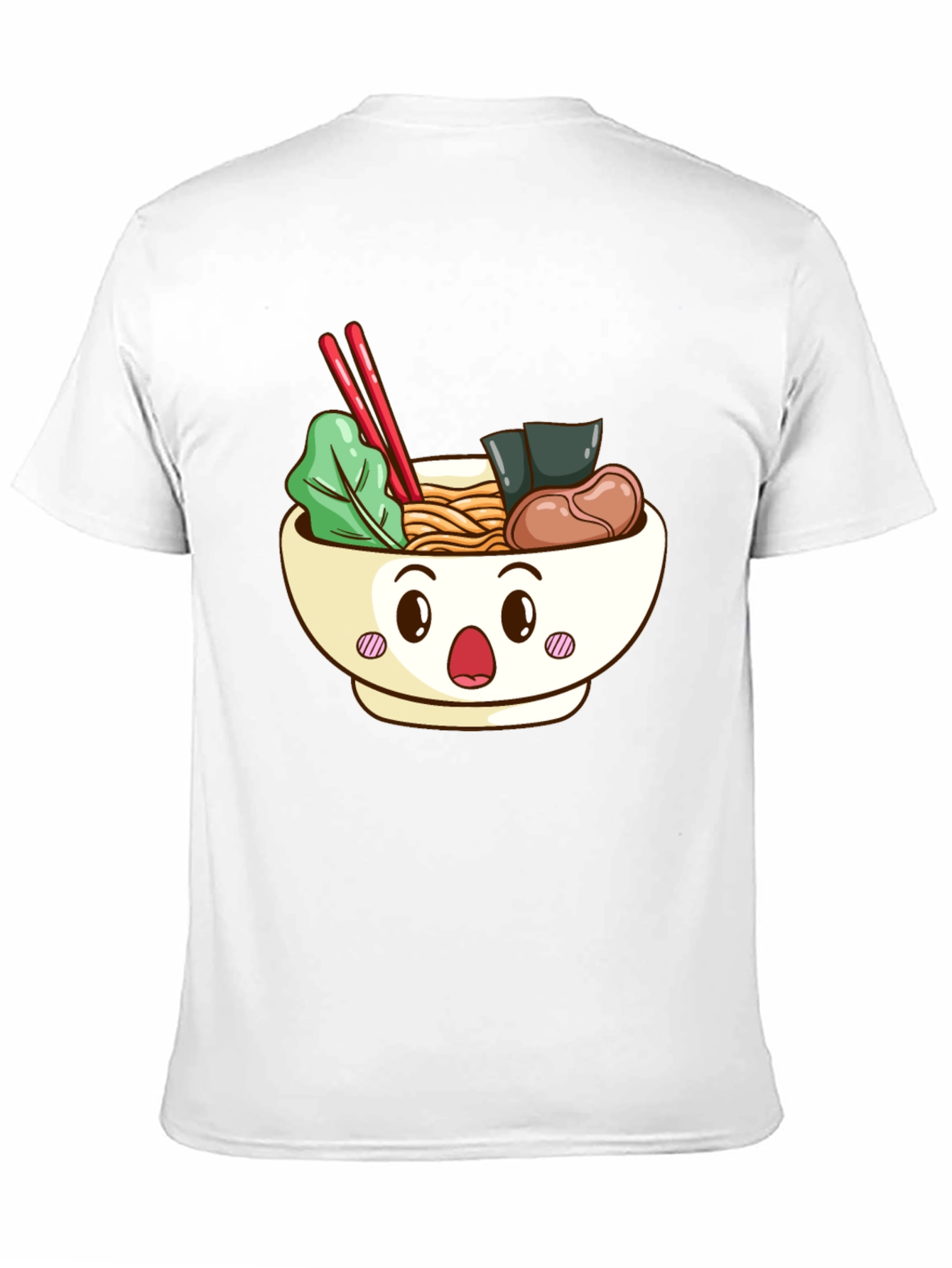 Black Cute Ramen Bowl Graphic T-Shirt - Black view 11