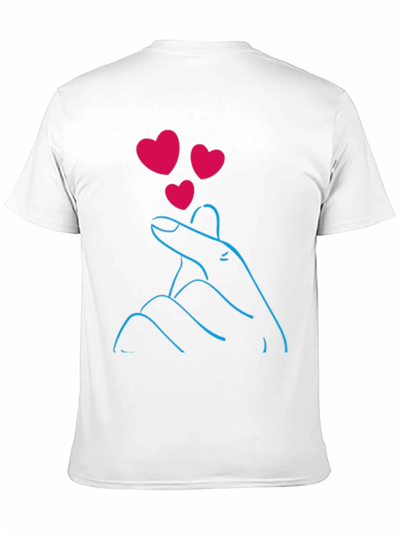 Black Heart Hand Gesture Graphic Tee view 11