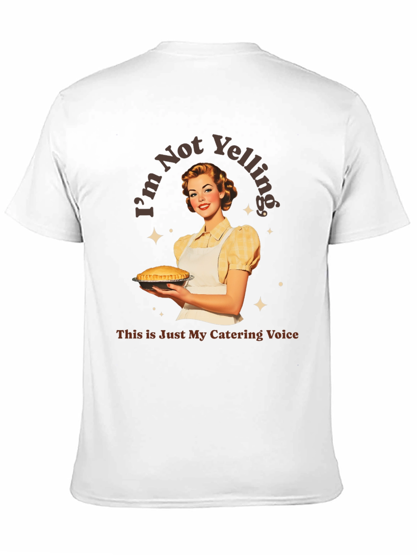 Black I'm Not Yelling Catering T-Shirt view 11