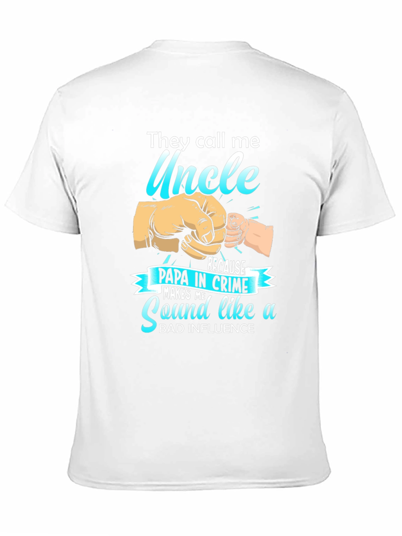 Black Uncle Papa in Crime Graphic T-Shirt view 11
