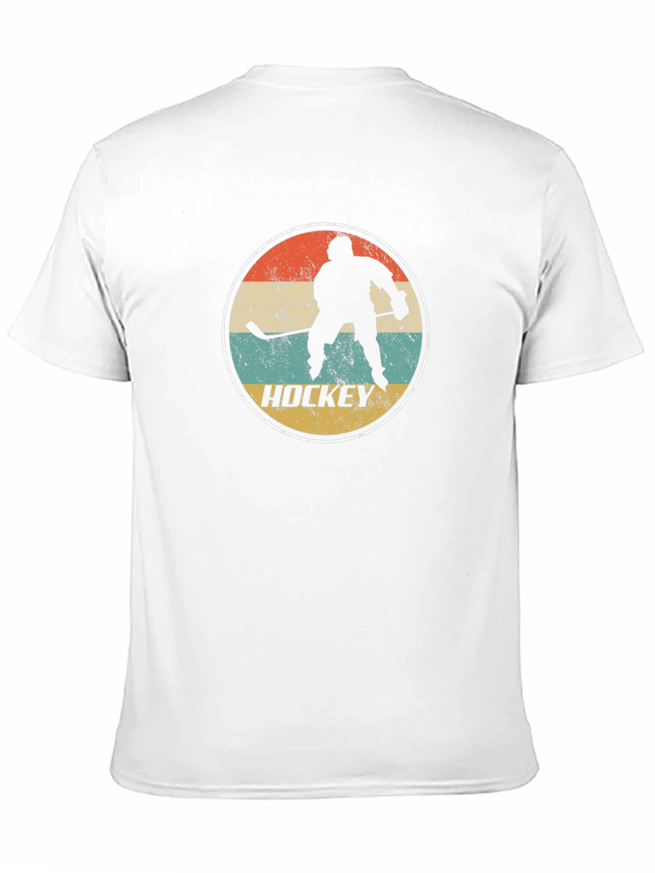 Black Retro Hockey Player Graphic T-Shirt - Black view 11
