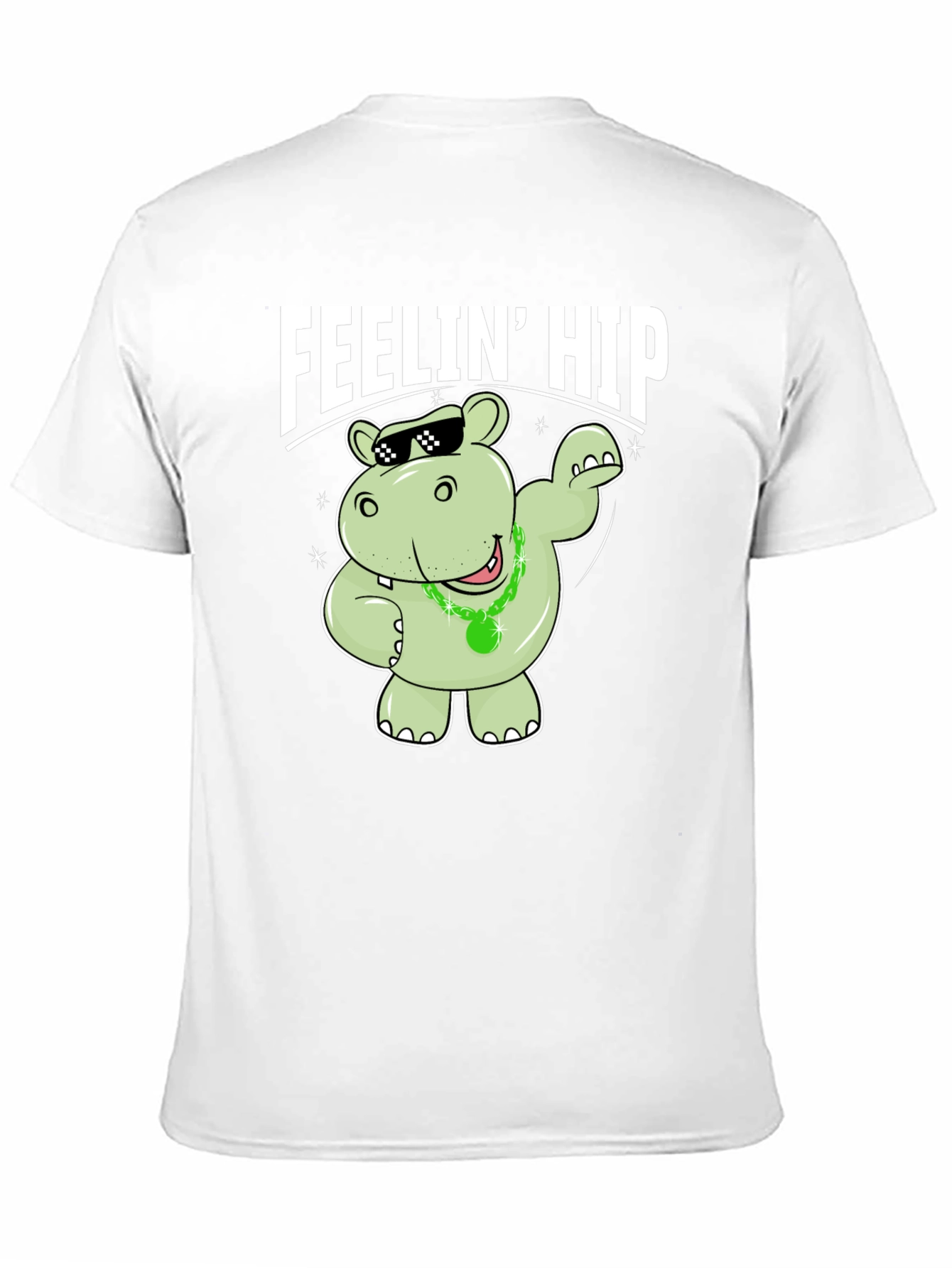 Black Feelin' Hip Hippo T-Shirt - Black view 11