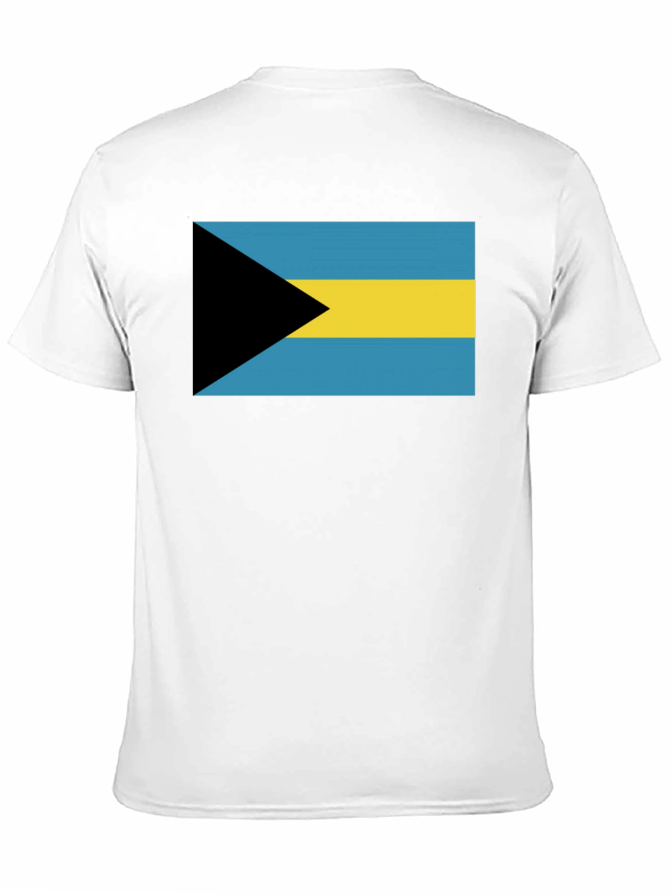 Black Bahamas Flag Graphic Tee - Black Cotton T-Shirt view 11