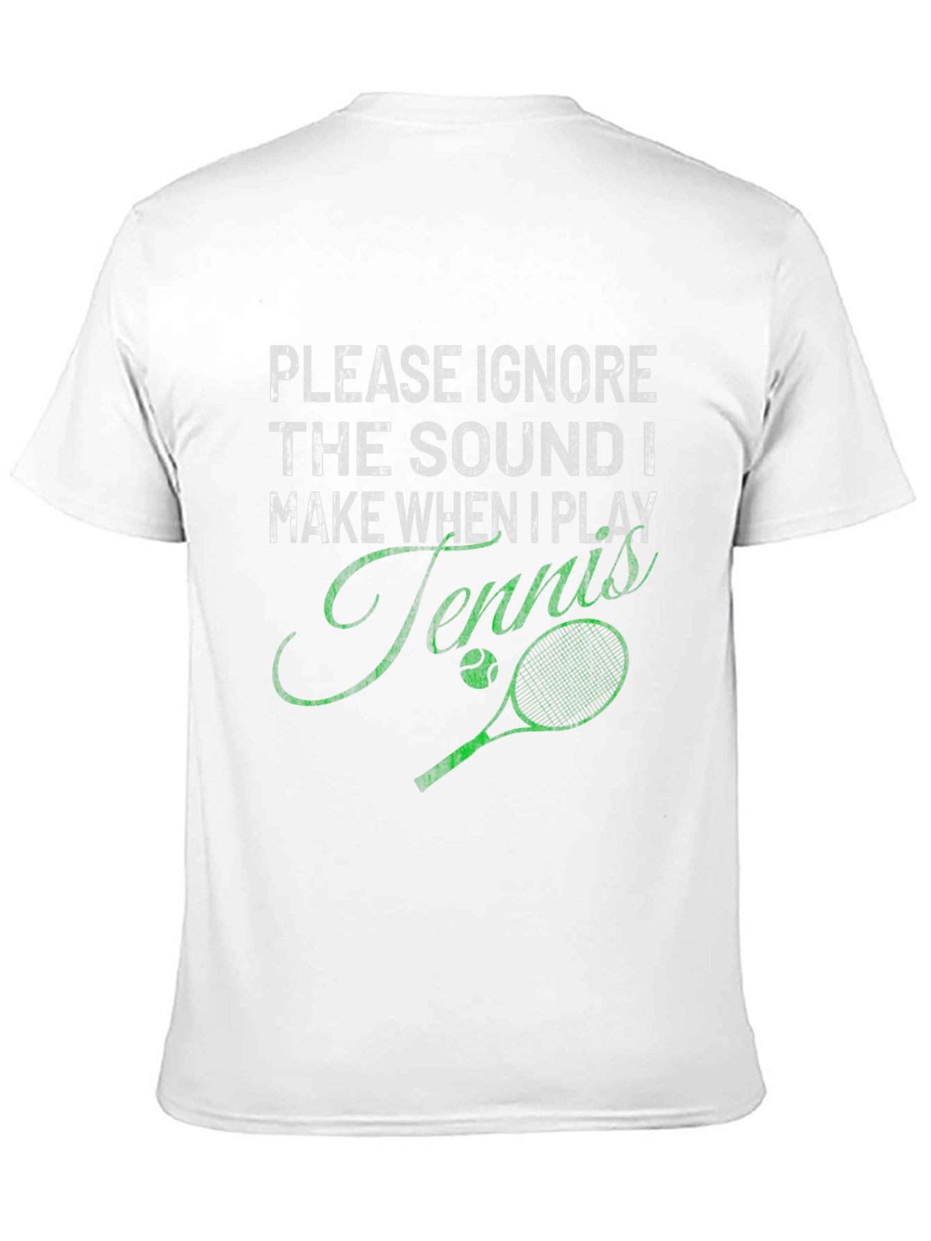 Black Funny Tennis T-Shirt - Ignore the Sound view 11