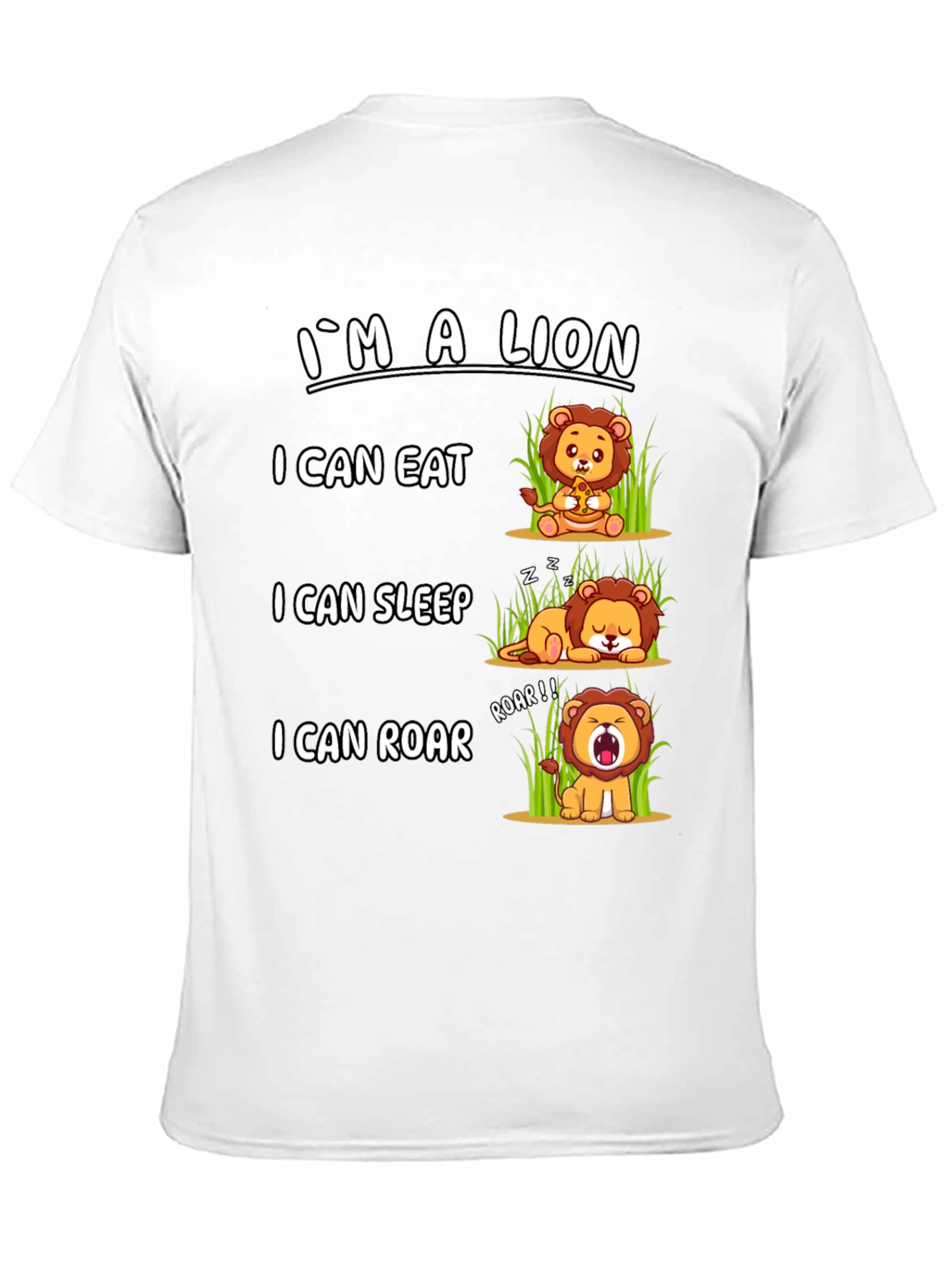 Black I'm a Lion T-Shirt view 11