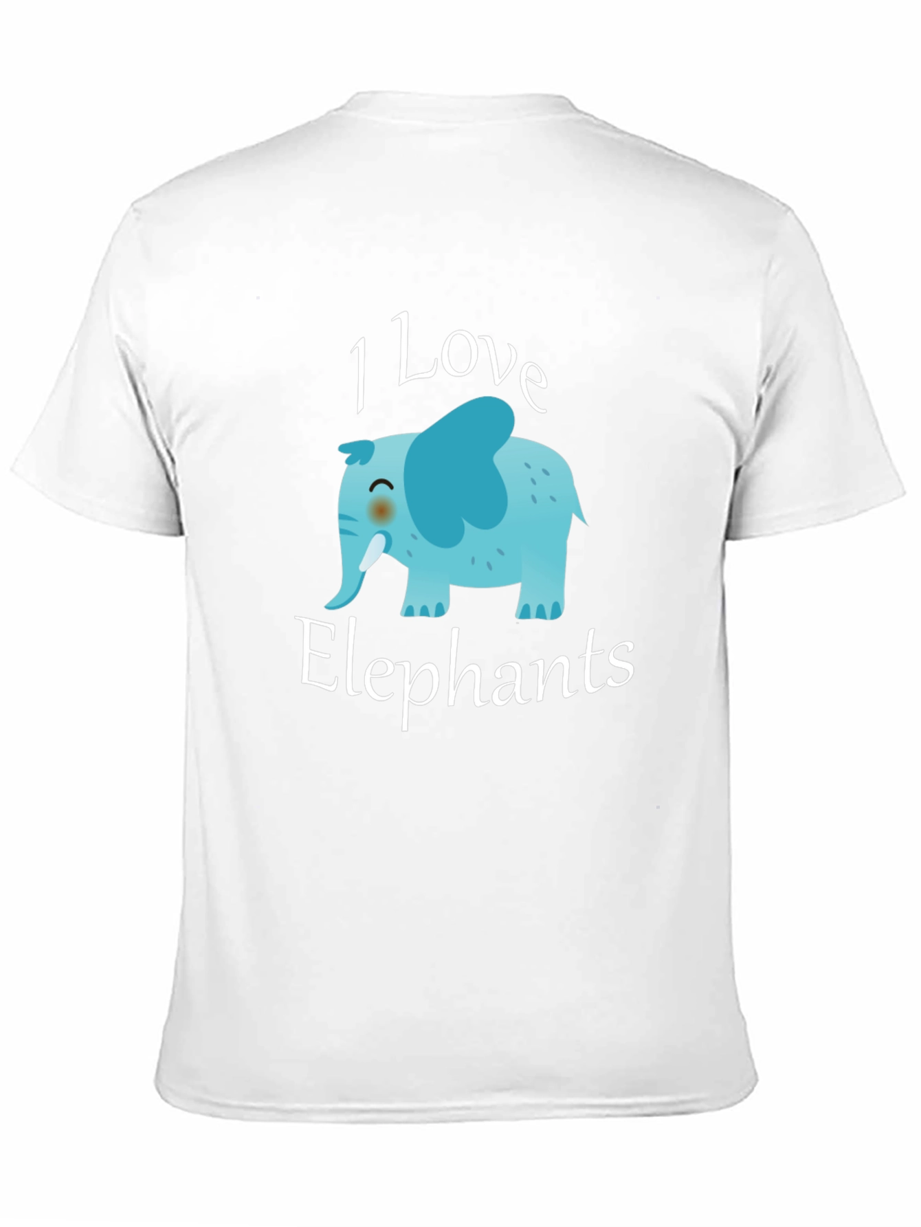 Black I Love Elephants Graphic T-Shirt view 11