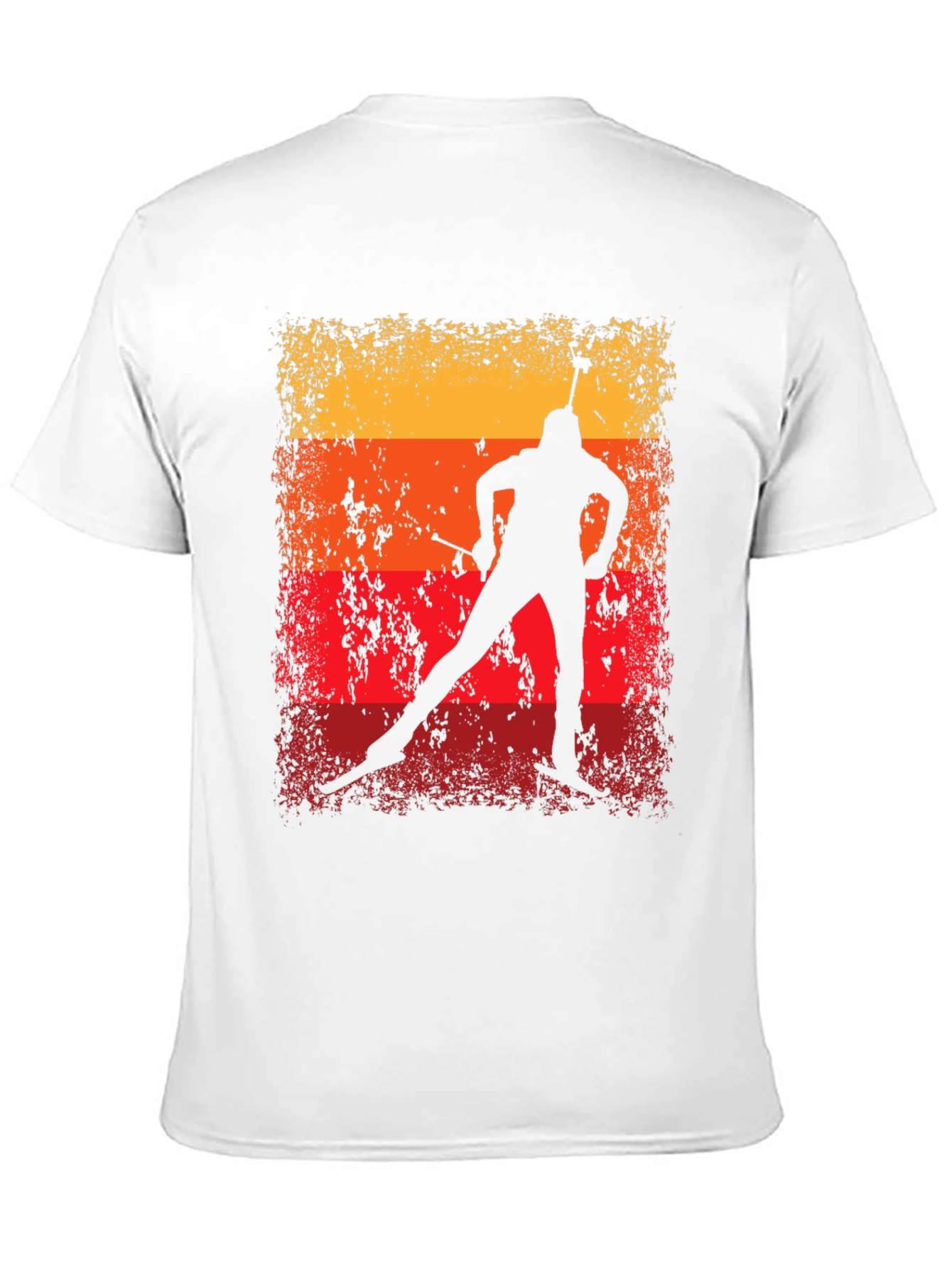 Black Vintage Biathlon T-Shirt - Retro Athlete Design view 11