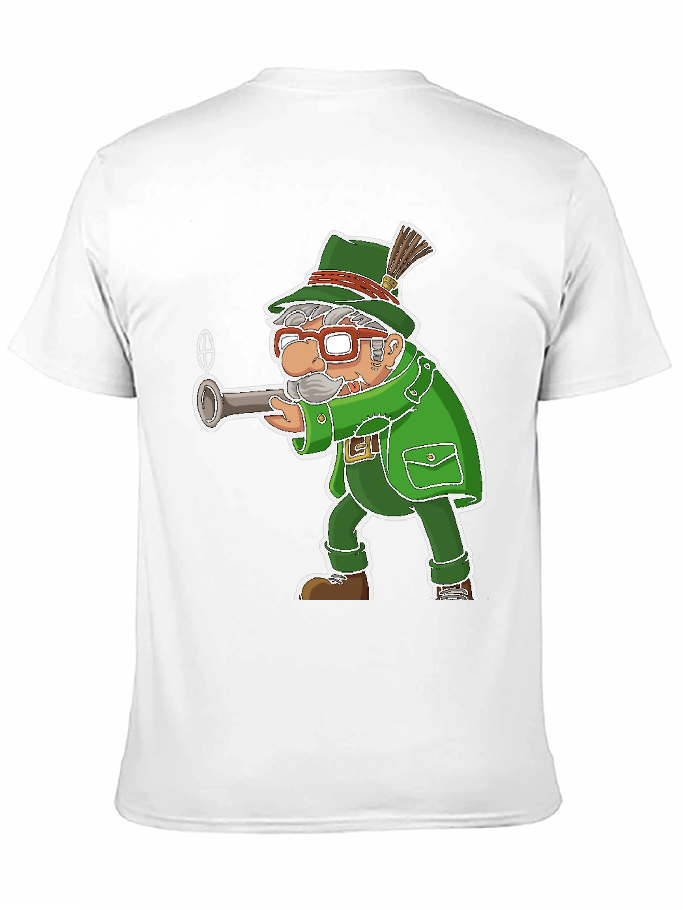 Black Cartoon Hunter T-Shirt - Novelty Graphic Tee view 11