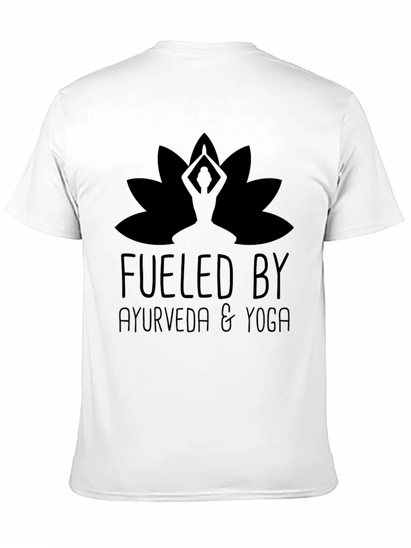 Fueled By Ayurveda & Yoga Black T-Shirt - 11