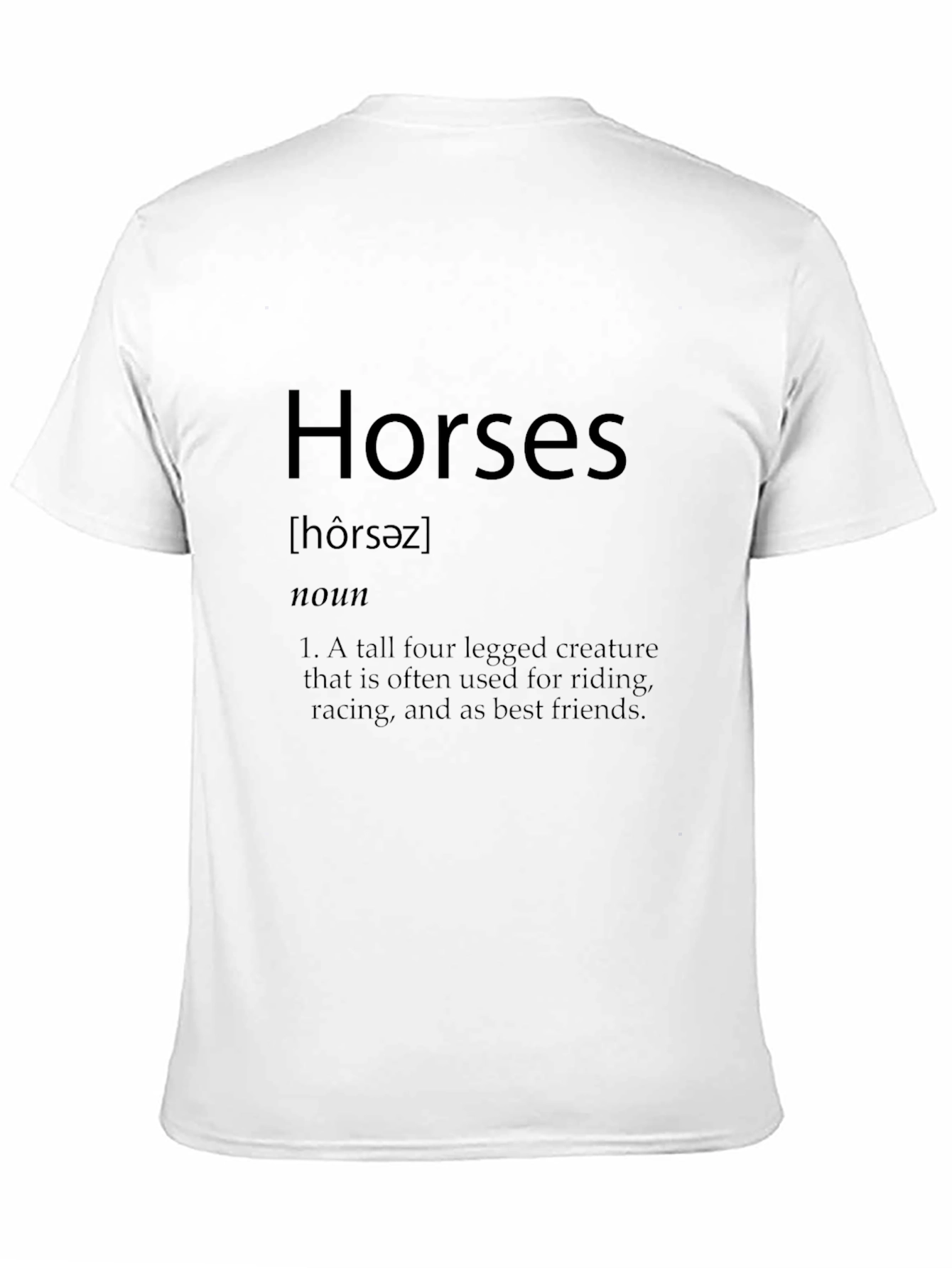 Black Horses Definition Graphic Tee - Unisex Black T-Shirt view 11