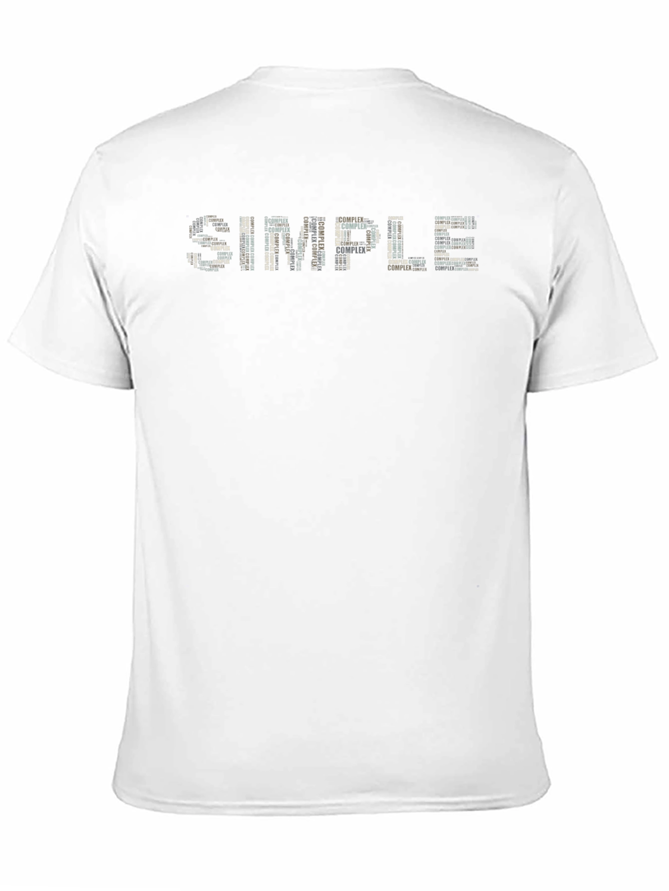Black Simple Complex Word Art Graphic T-Shirt view 11