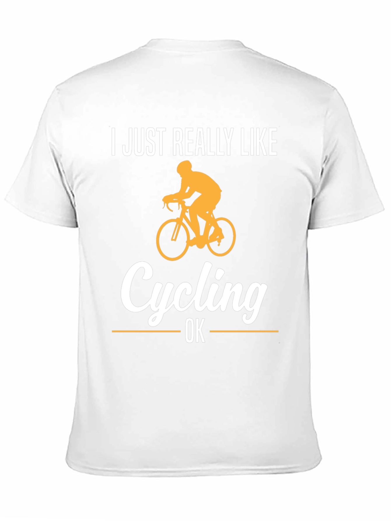 Black Cycling Fan T-Shirt - 'I Just Really Like Cycling' view 11