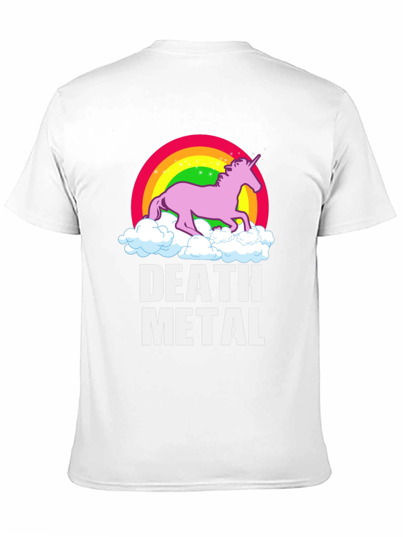 Black Death Metal Unicorn T-Shirt view 11