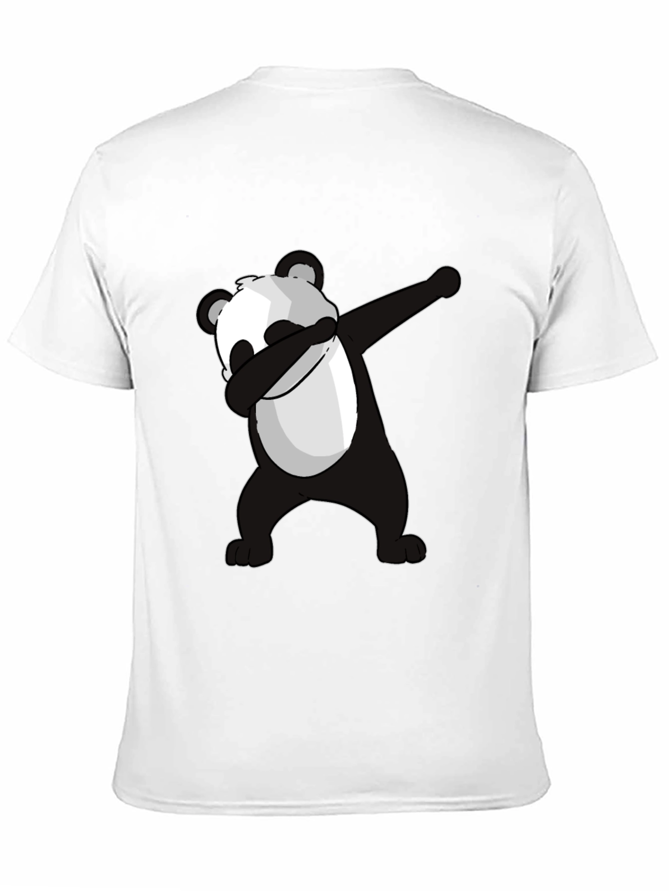 Black Dabbing Panda Graphic Tee - Men's Black T-Shirt view 11