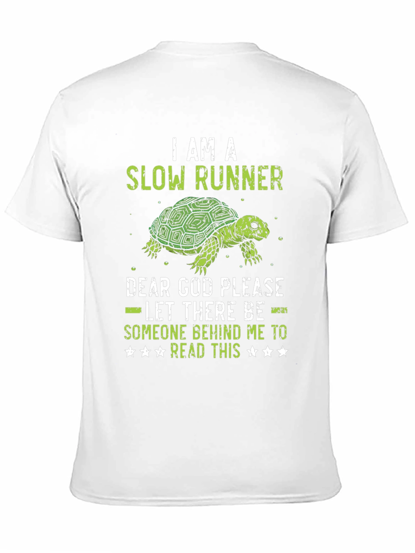 Black I am a Slow Runner Funny Turtle Graphic T-Shirt view 11