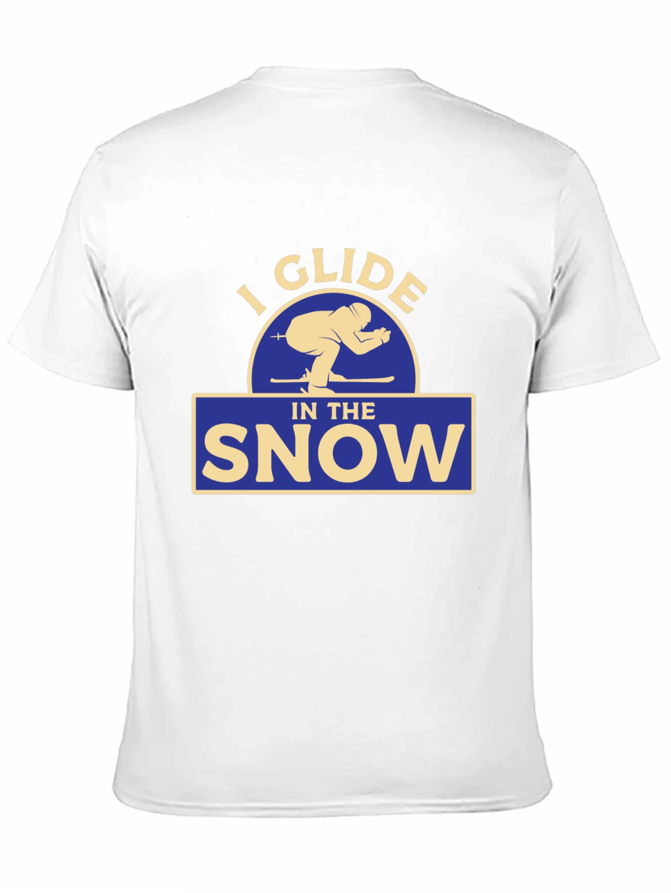 Black I Glide In The Snow Graphic T-Shirt view 11