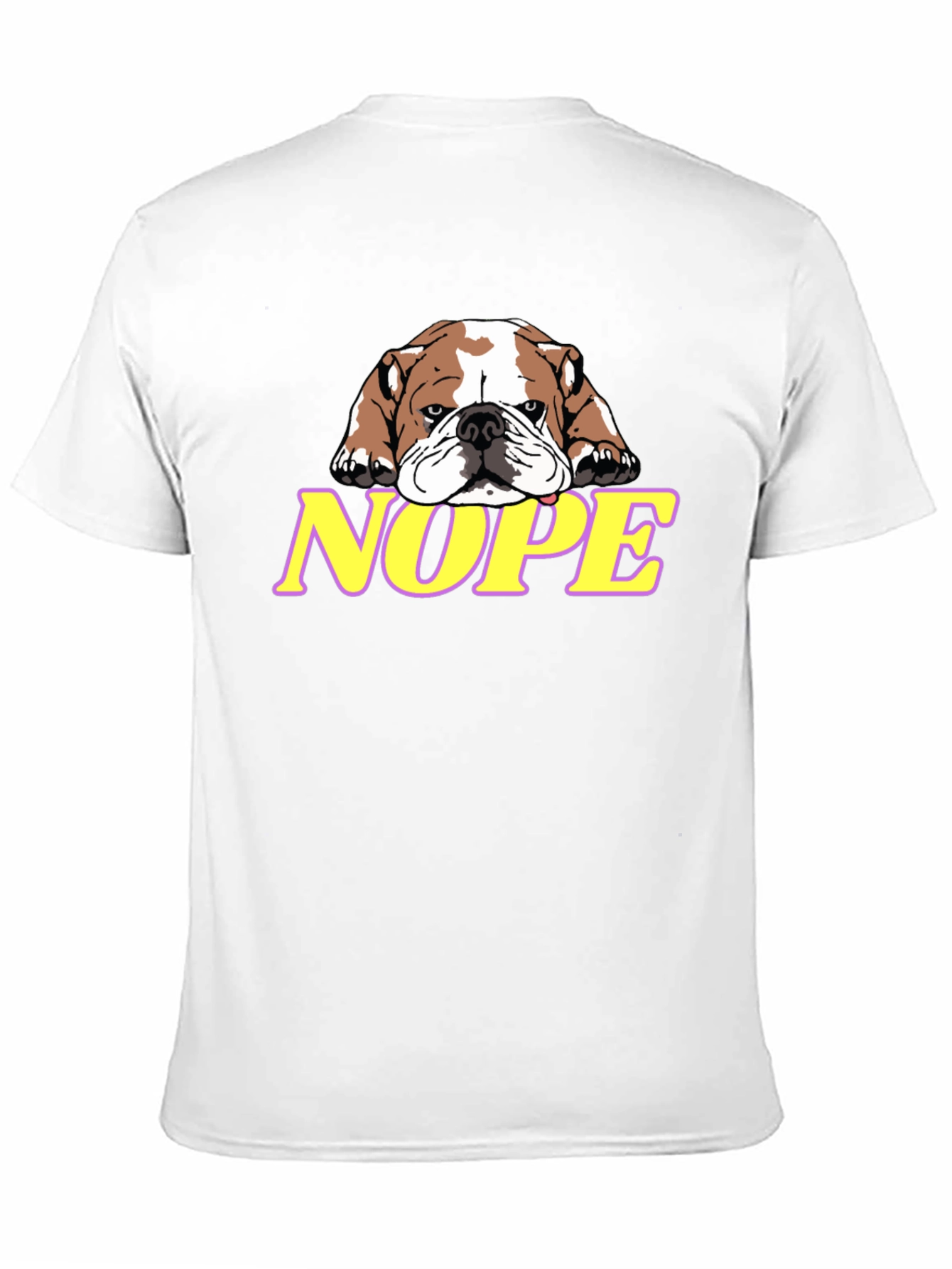 Black Nope Bulldog Graphic T-Shirt view 11