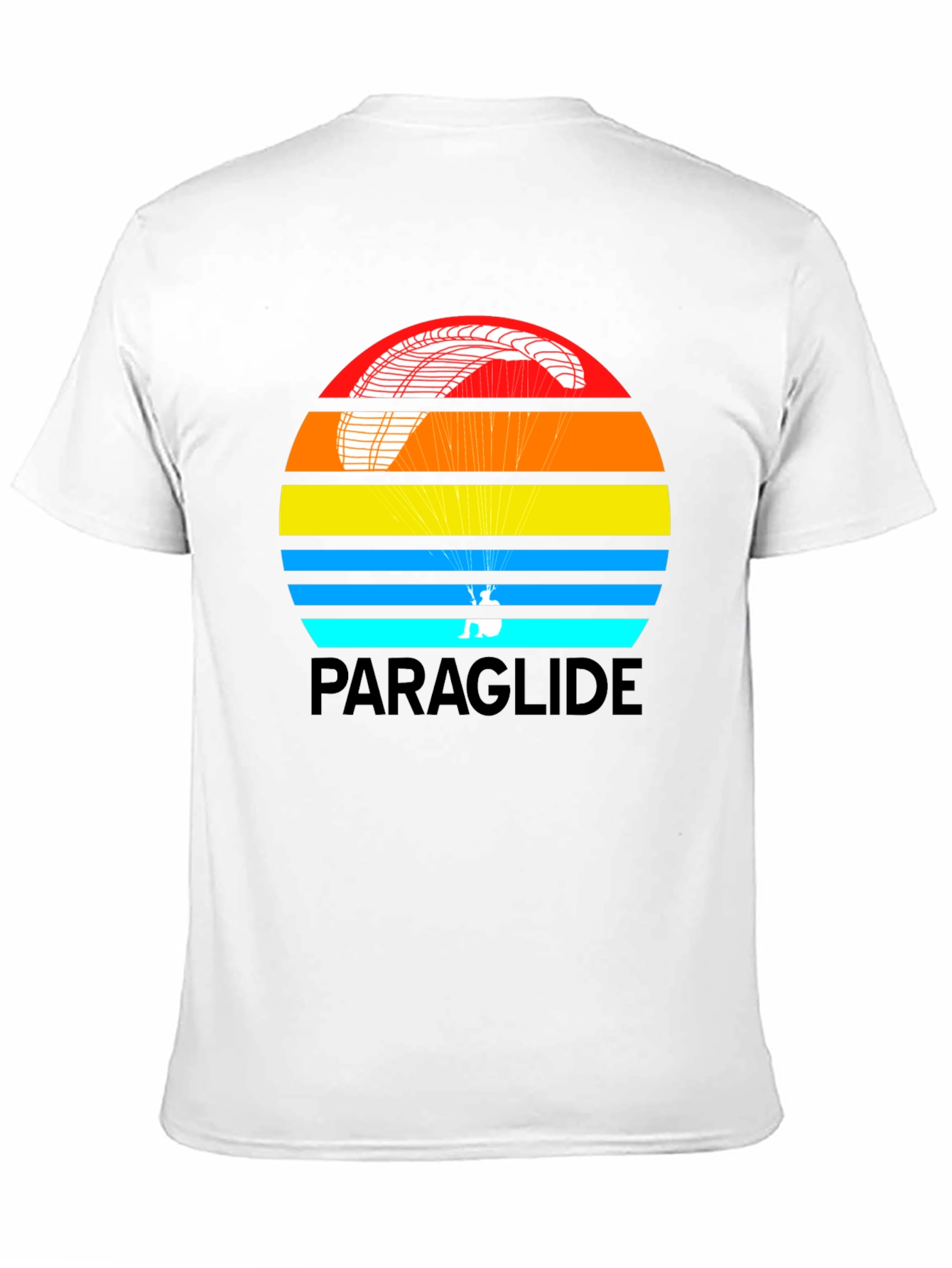 Black Paraglide Retro Style Graphic T-Shirt view 11