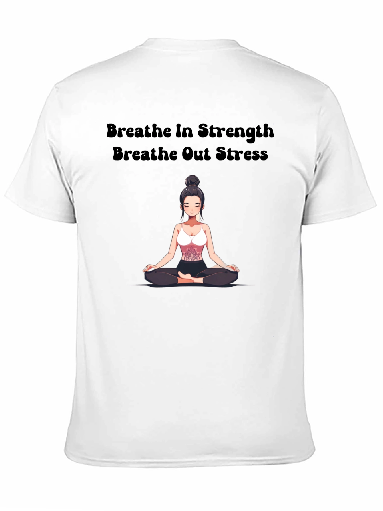 Black Breathe In Strength Graphic T-Shirt view 11