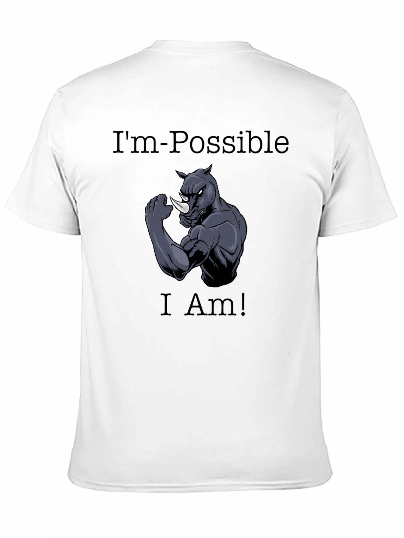 Black I'm Possible Rhino Graphic Tee - Black view 11