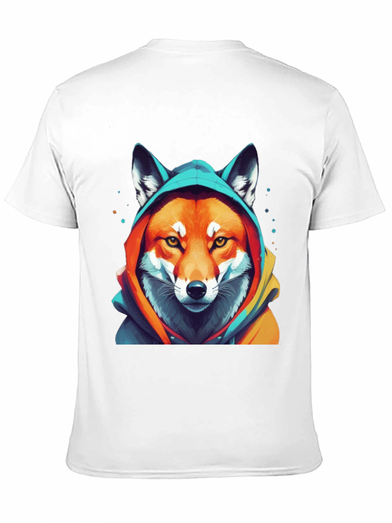 Black Fox in Hoodie Graphic T-Shirt view 11