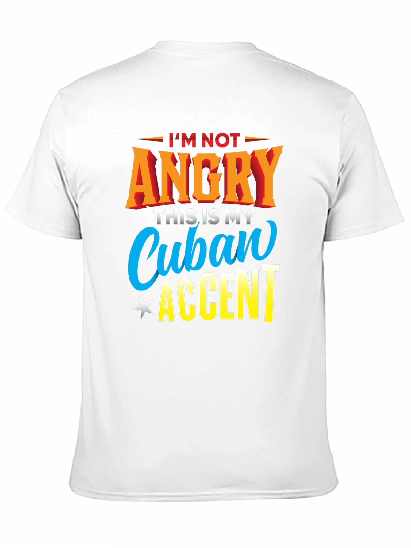 Black Cuban Accent T-Shirt - Humorous Graphic Tee view 11