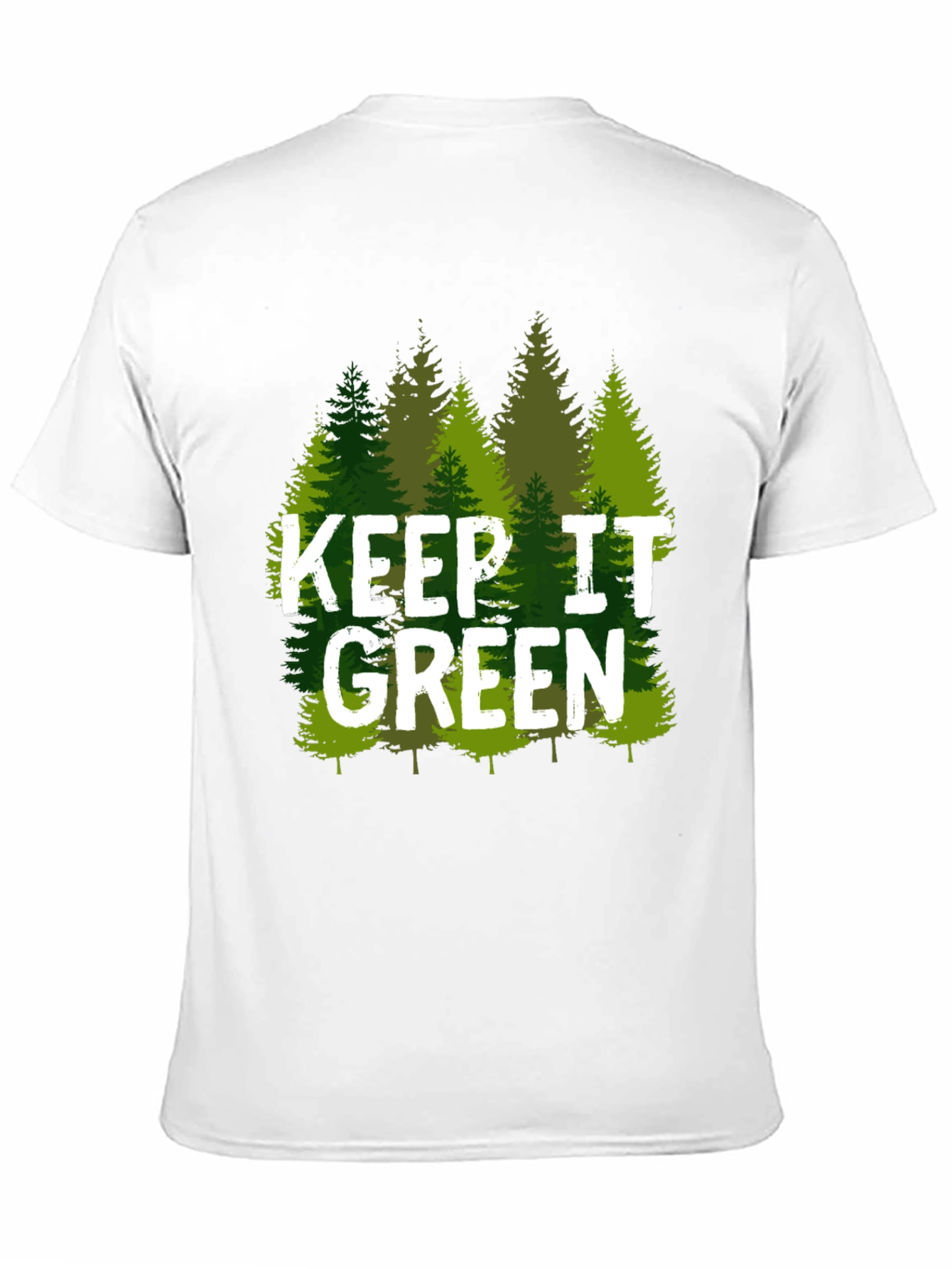 Black Keep It Green Nature Tree T-Shirt view 11