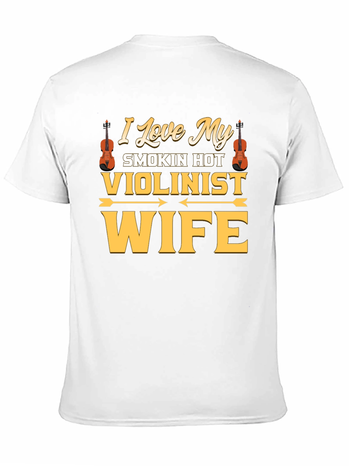 Black I Love My Smokin' Hot Violinist Wife T-Shirt view 11