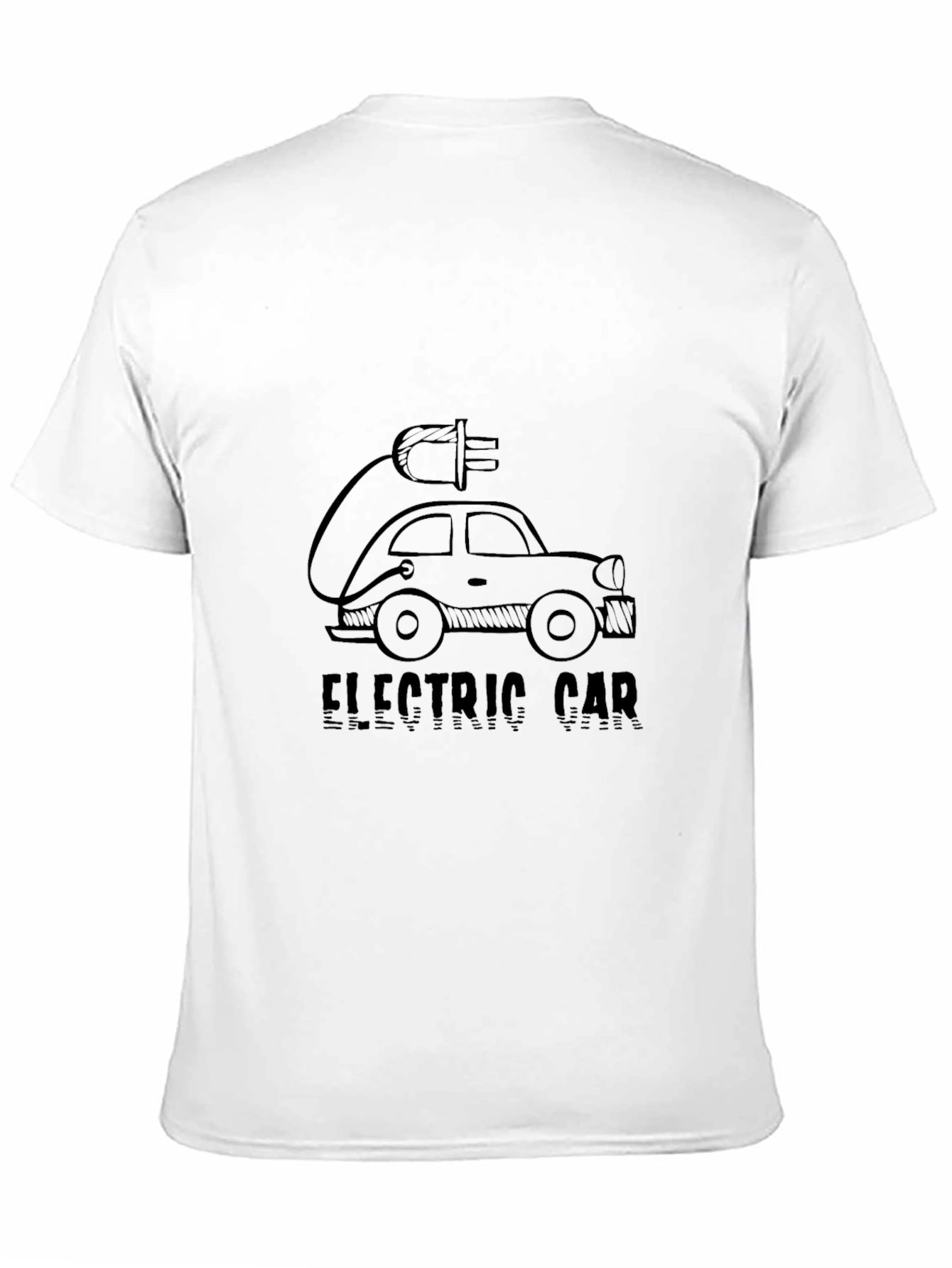 Electric Car Graphic Tee - Black Cotton Comfort - 11