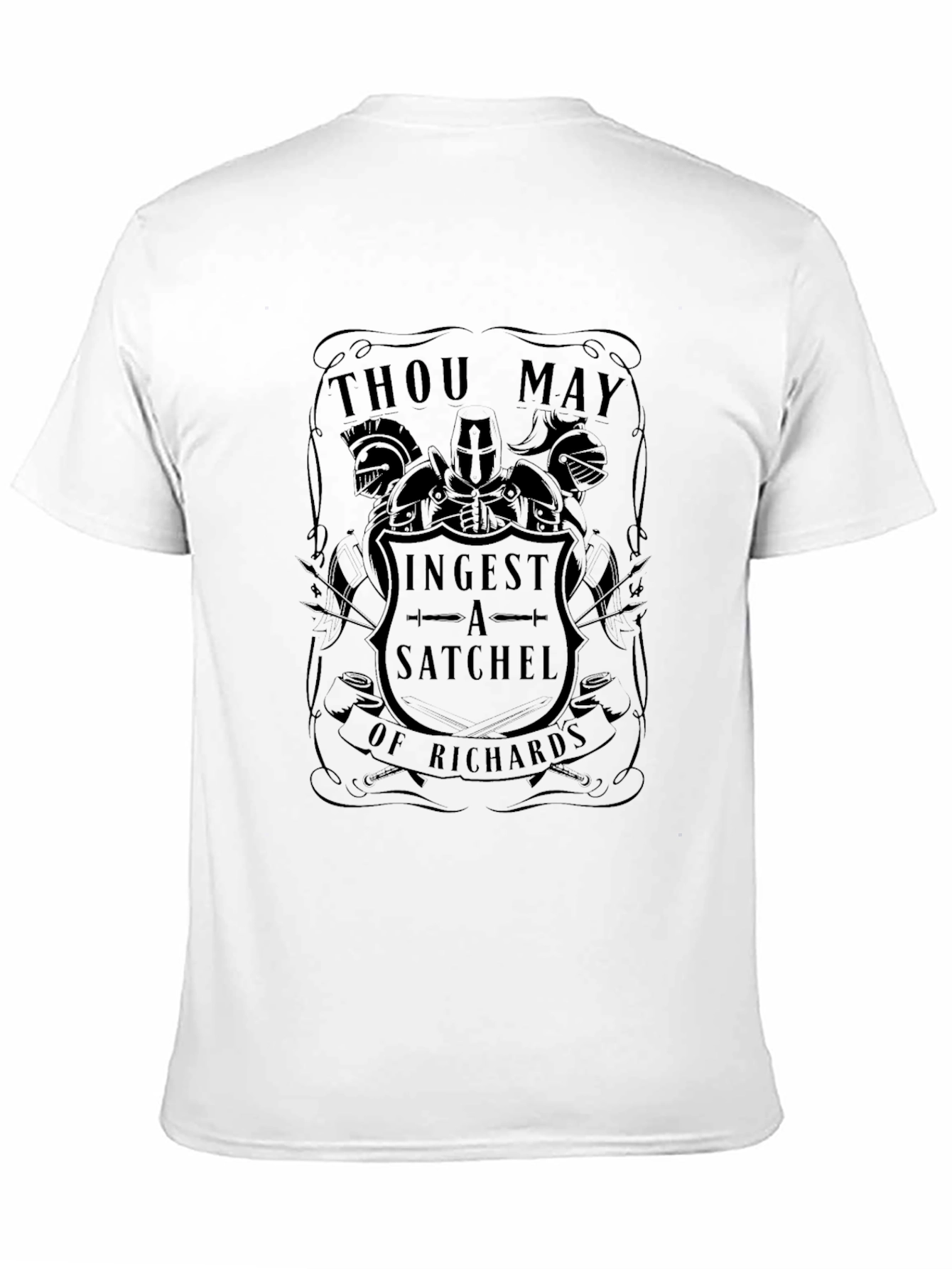 Black Thou May Ingest A Satchel T-Shirt view 11