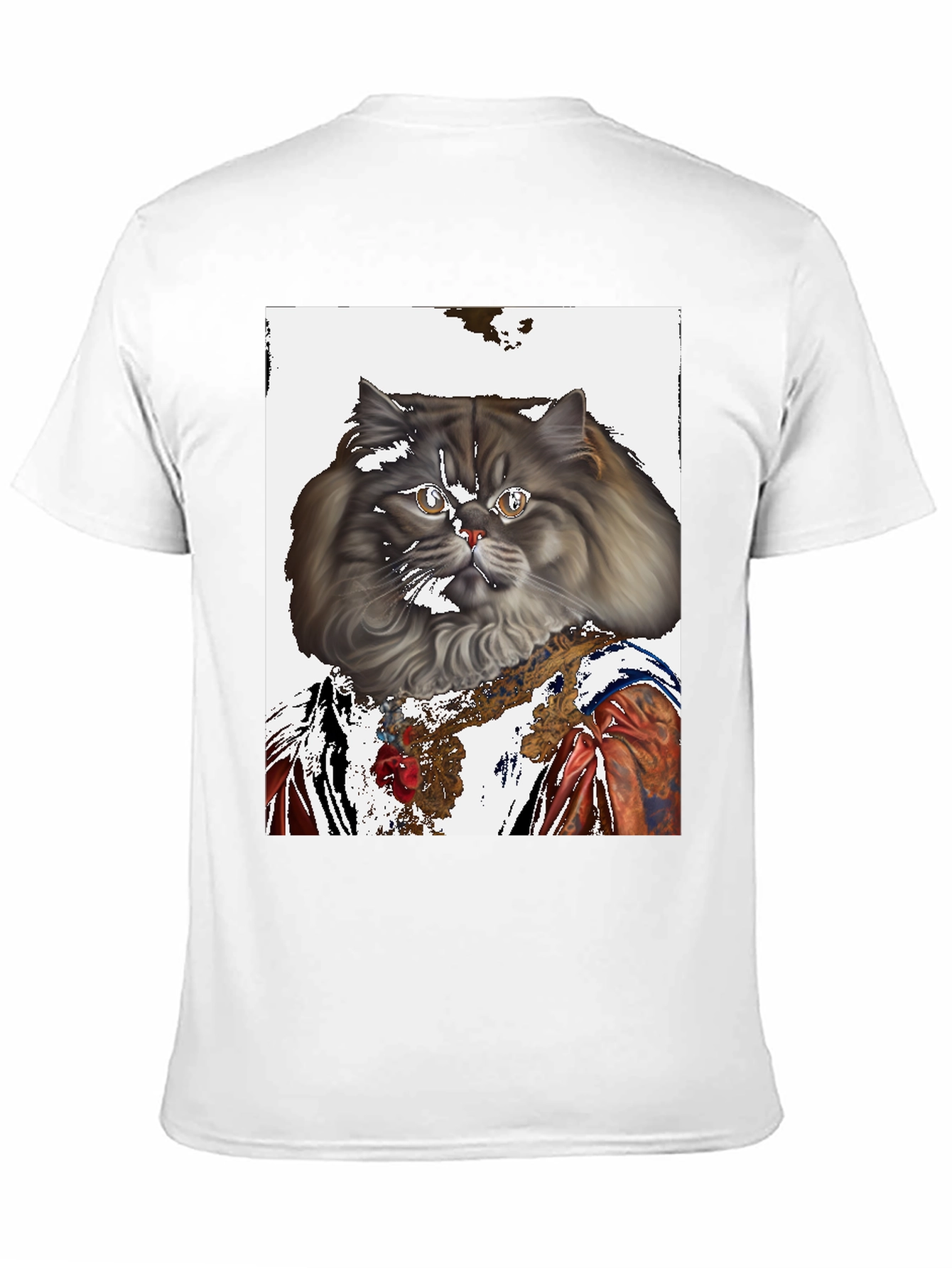 Black Renaissance Cat Graphic T-Shirt view 11