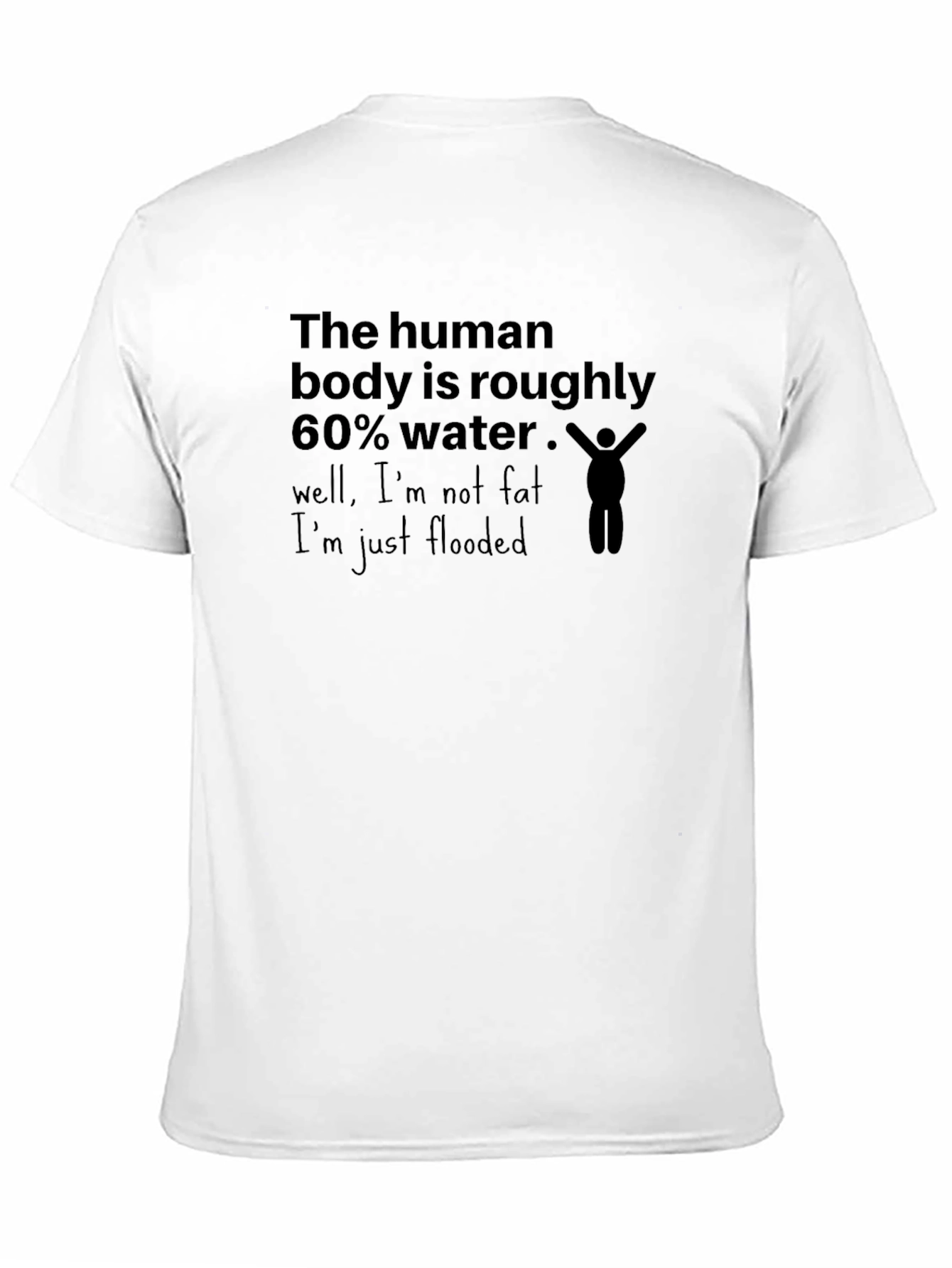 Black Humorous 'Flooded' Graphic Tee - Black view 11