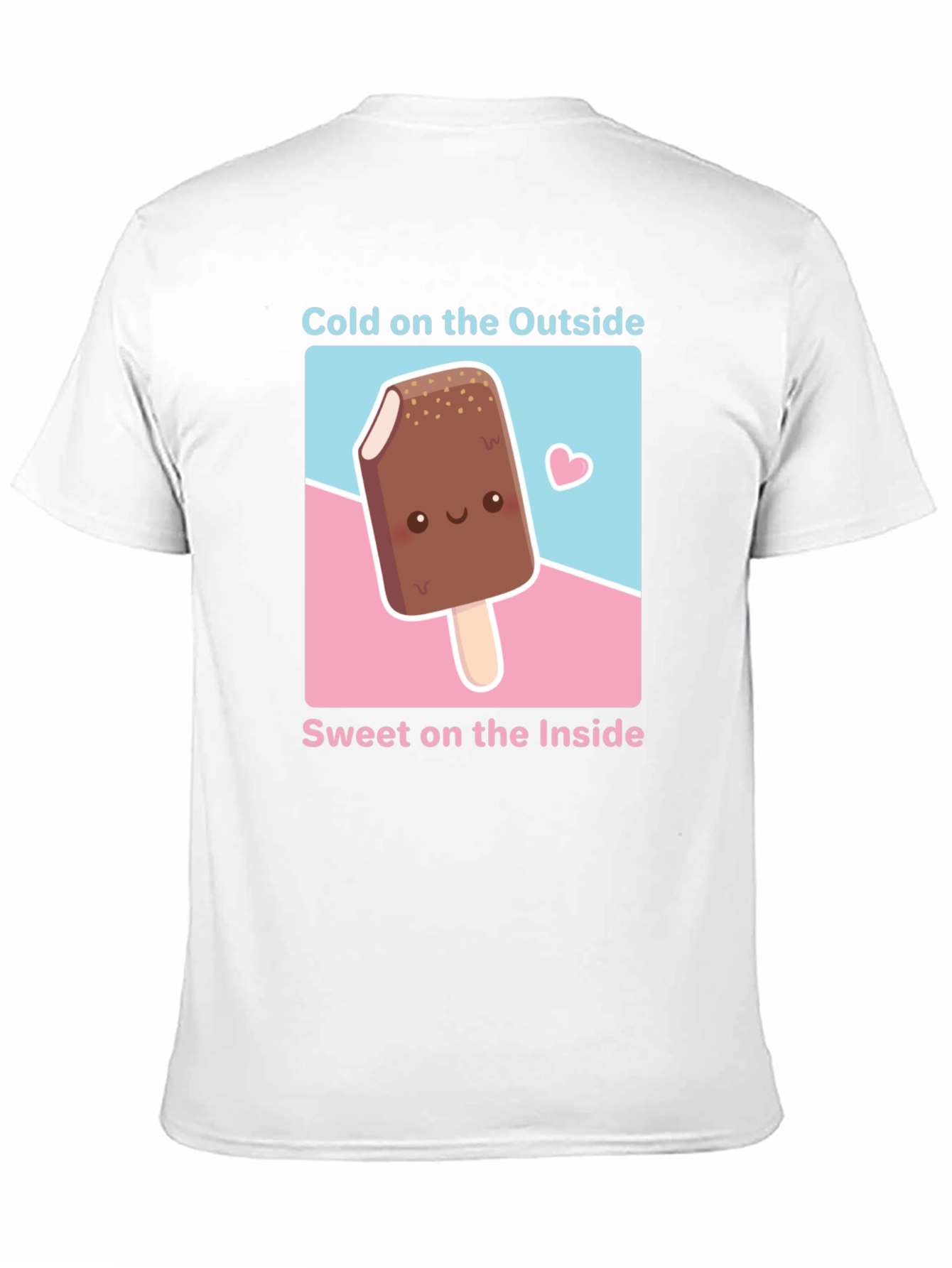 Black Cute Ice Cream T-Shirt - Cold Outside, Sweet Inside view 11
