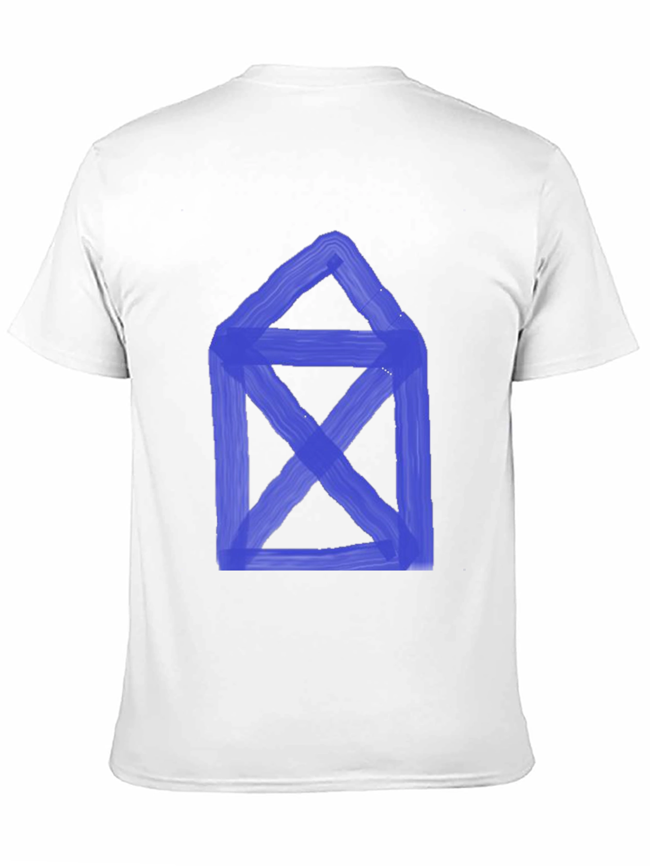 Black Abstract Blue Graphic Print Black T-Shirt view 11