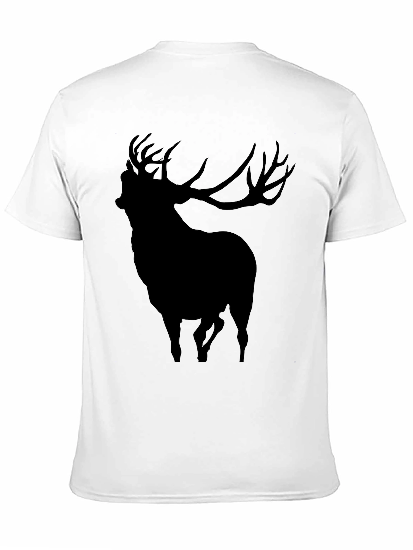 Black Men's Black Deer Graphic T-Shirt view 11