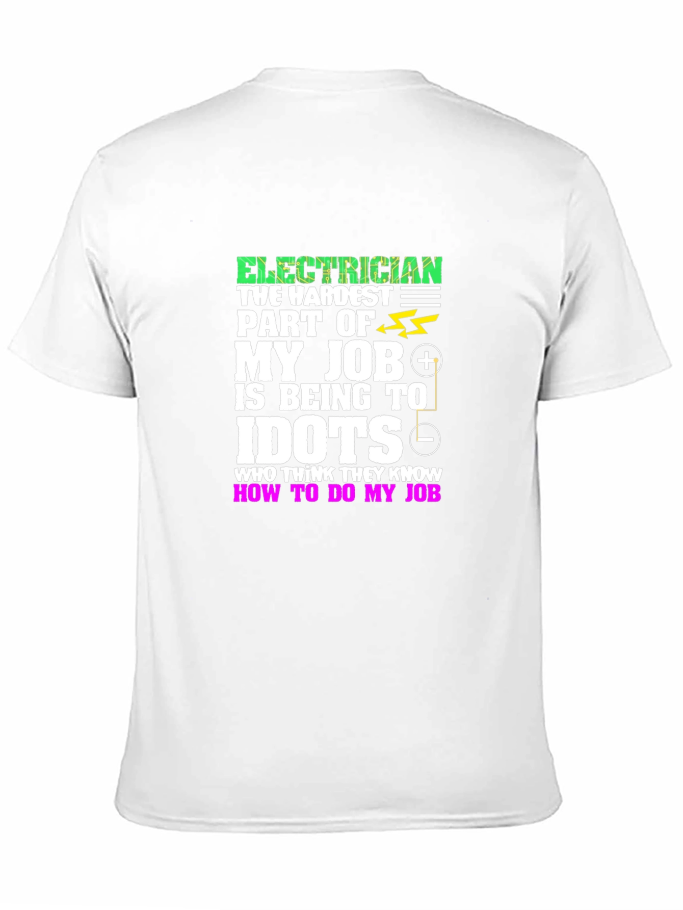 Black Electrician Hardest Job T-Shirt view 11