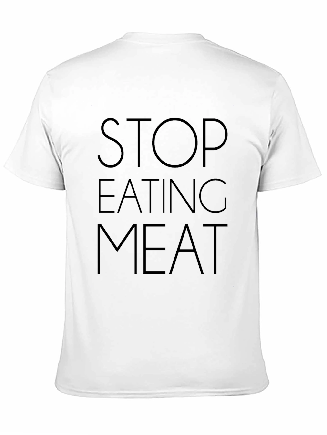 Black Stop Eating Meat Graphic Tee - Vegan T-Shirt view 11