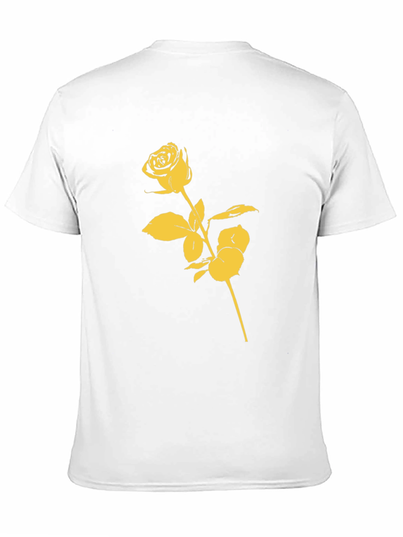 Black Black T-Shirt with Gold Rose Graphic view 11