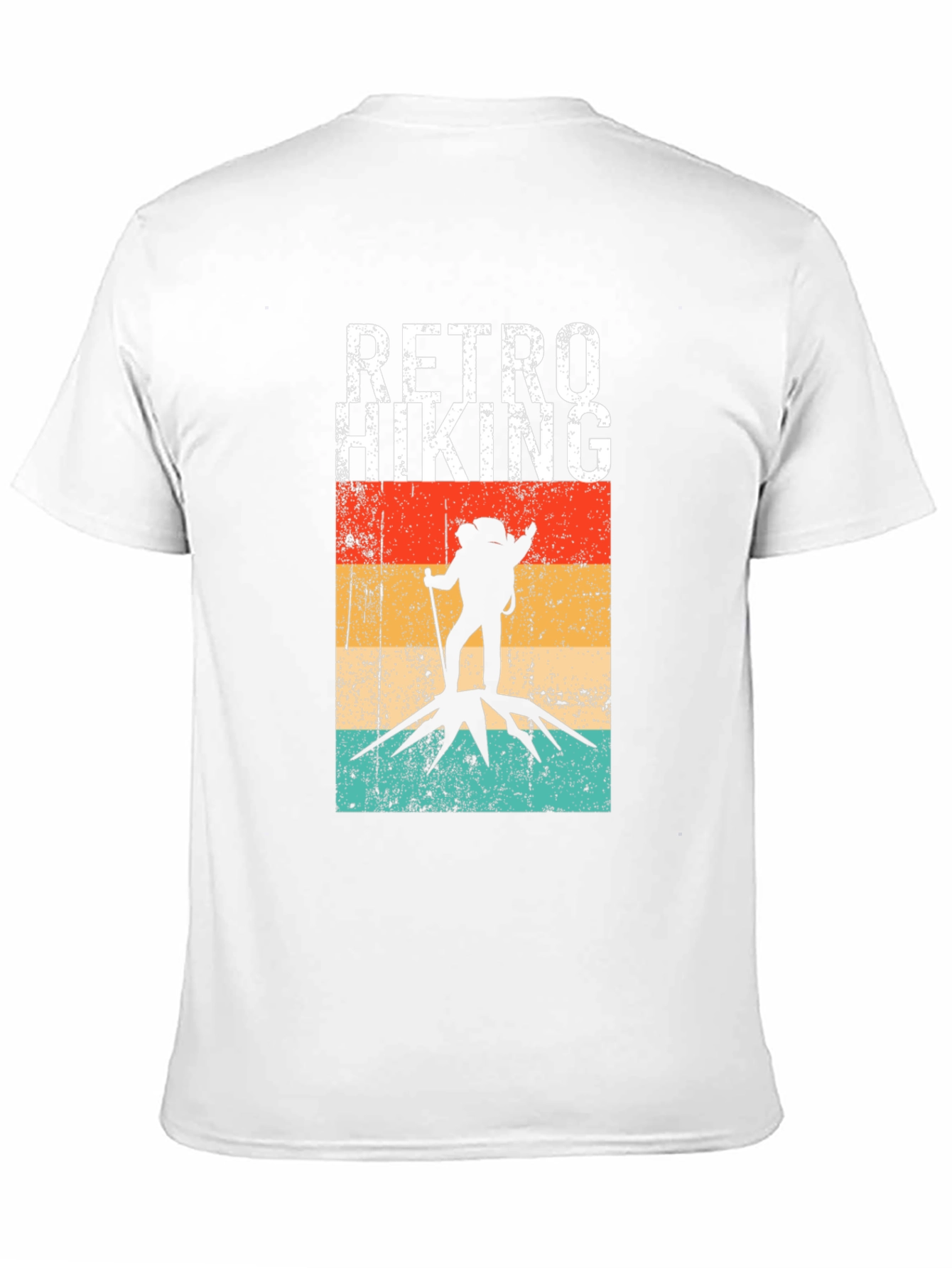 Black Retro Hiking T-Shirt - Vintage Outdoors Adventure Tee view 11