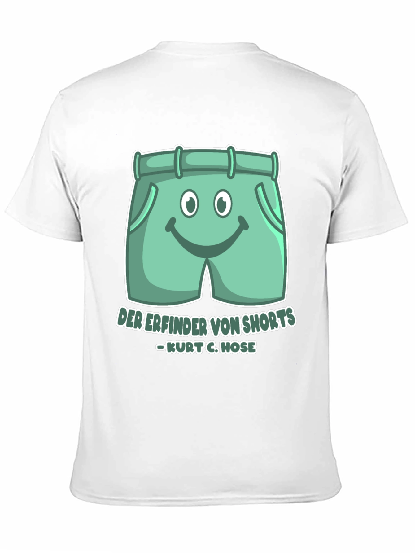 Black Funny Shorts T-Shirt - "Inventor of Shorts" view 11