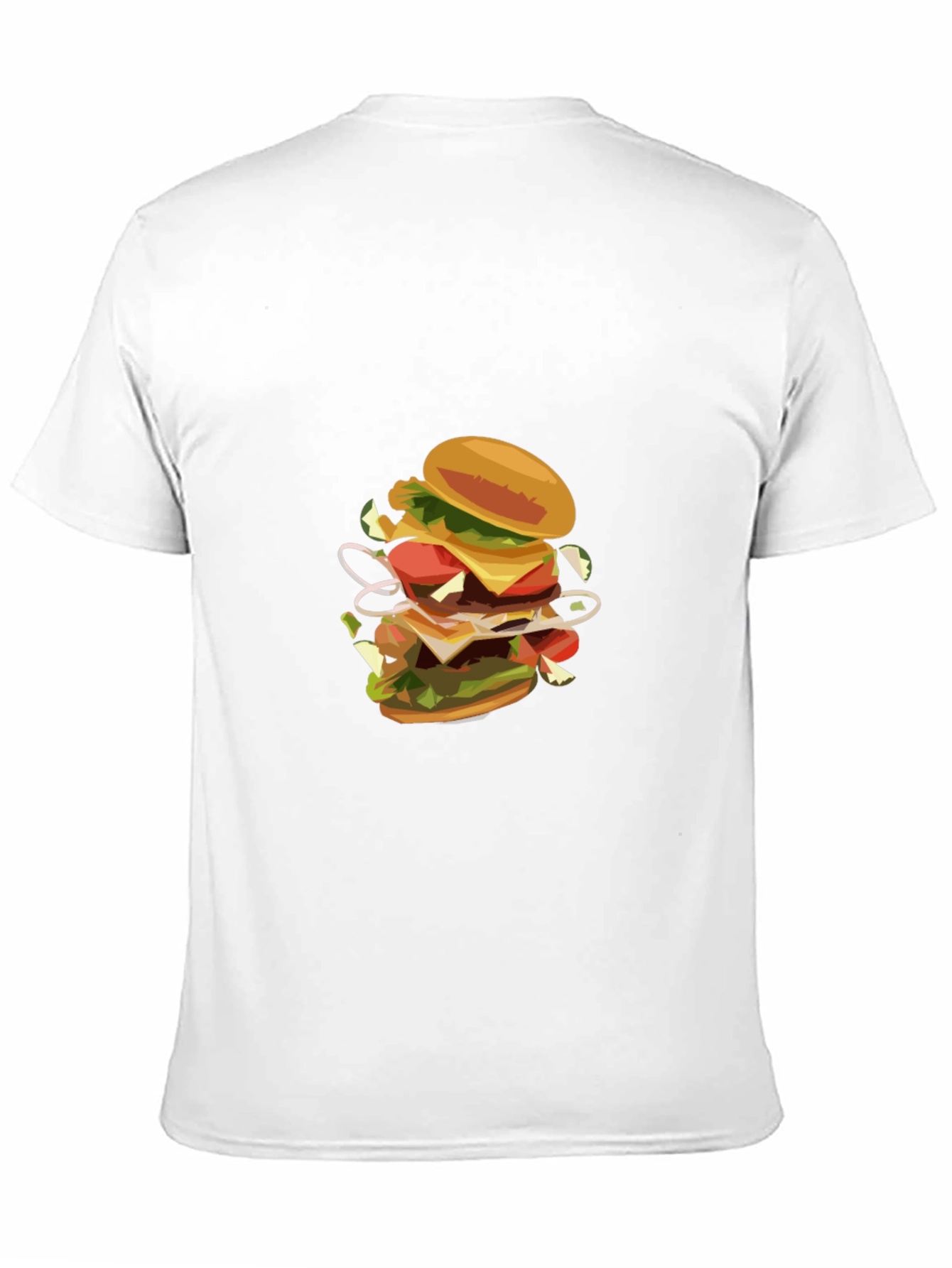 Black Burger Graphic Black T-Shirt view 11