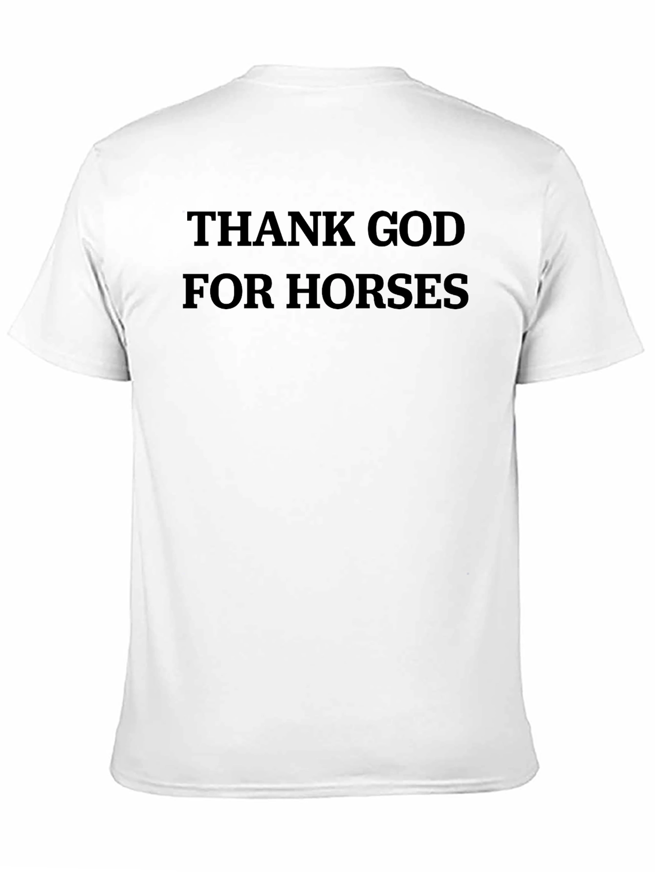 Black Thank God For Horses Graphic Tee - Unisex Black T-Shirt view 11