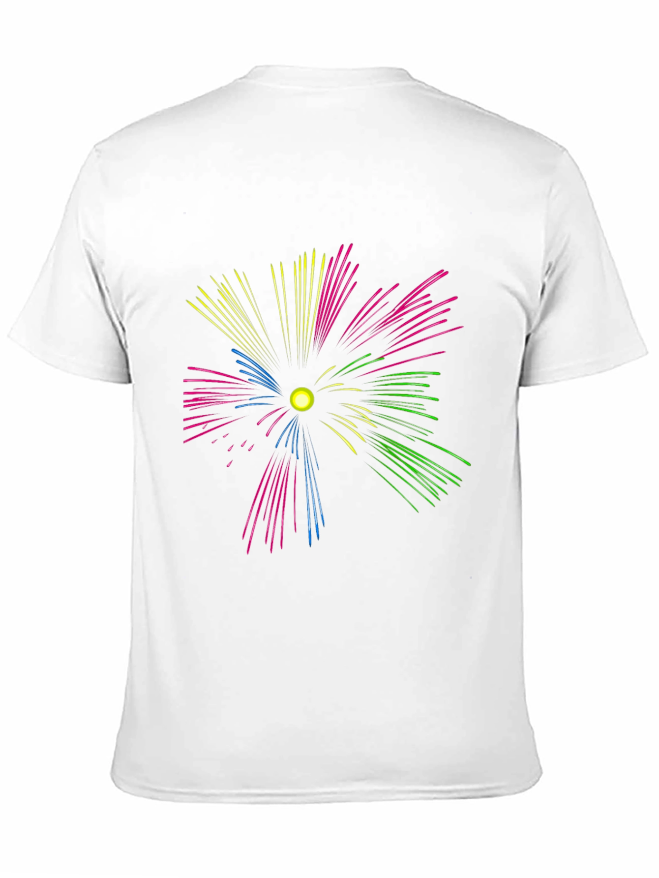 Black Colorful Fireworks Graphic Tee - Black view 11