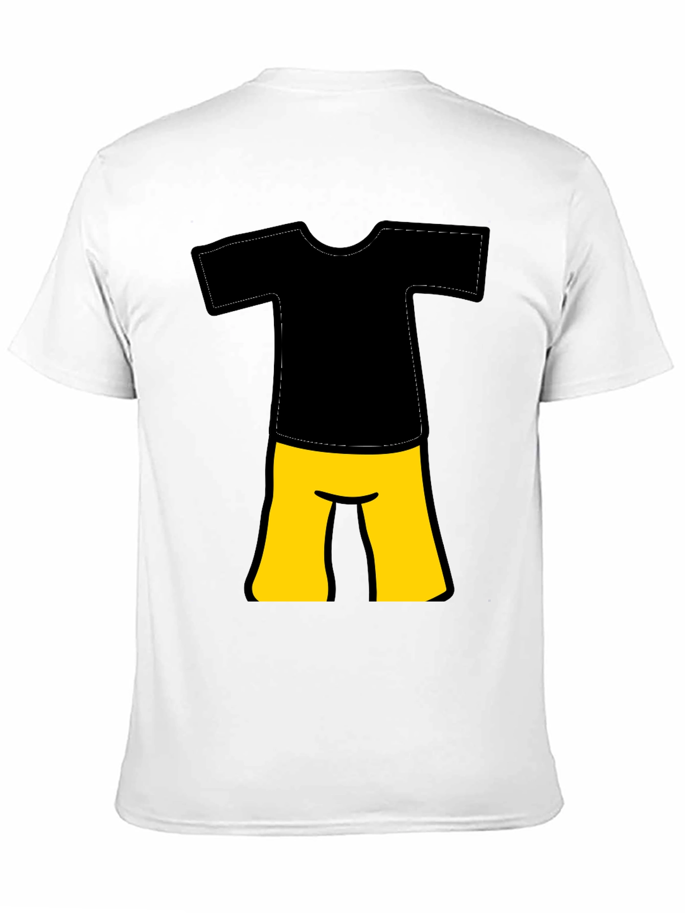 Black Black Cartoon Outfit T-Shirt view 11