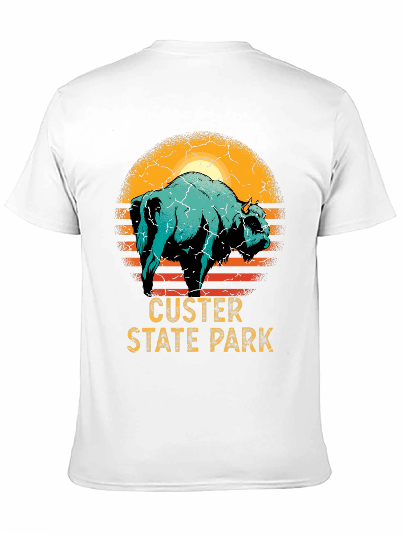 Black Custer State Park Bison Graphic T-Shirt view 11